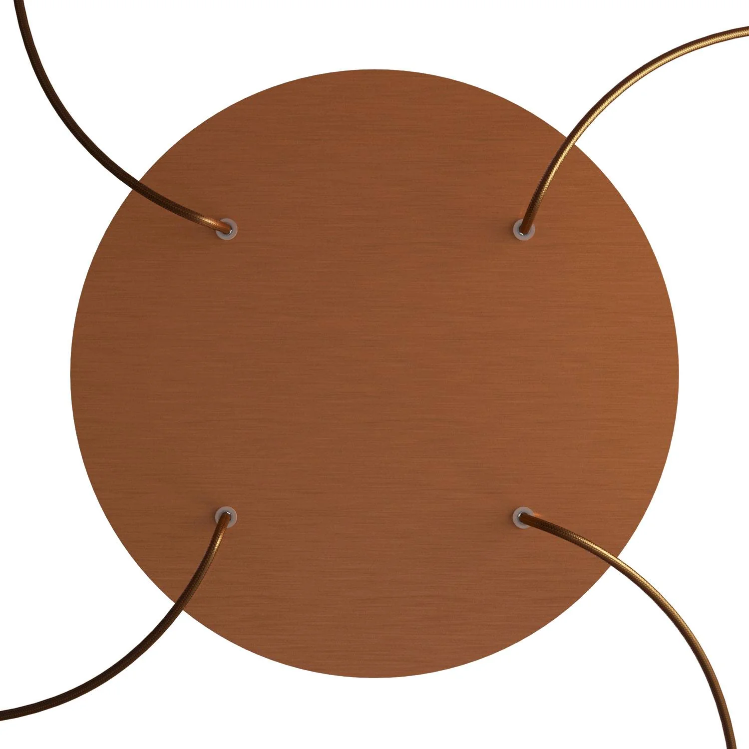 XXL Rose-One round ceiling rose, 400 mm diameter with 4 holes and 4 side holes - Satin copper Dibond - Image 2