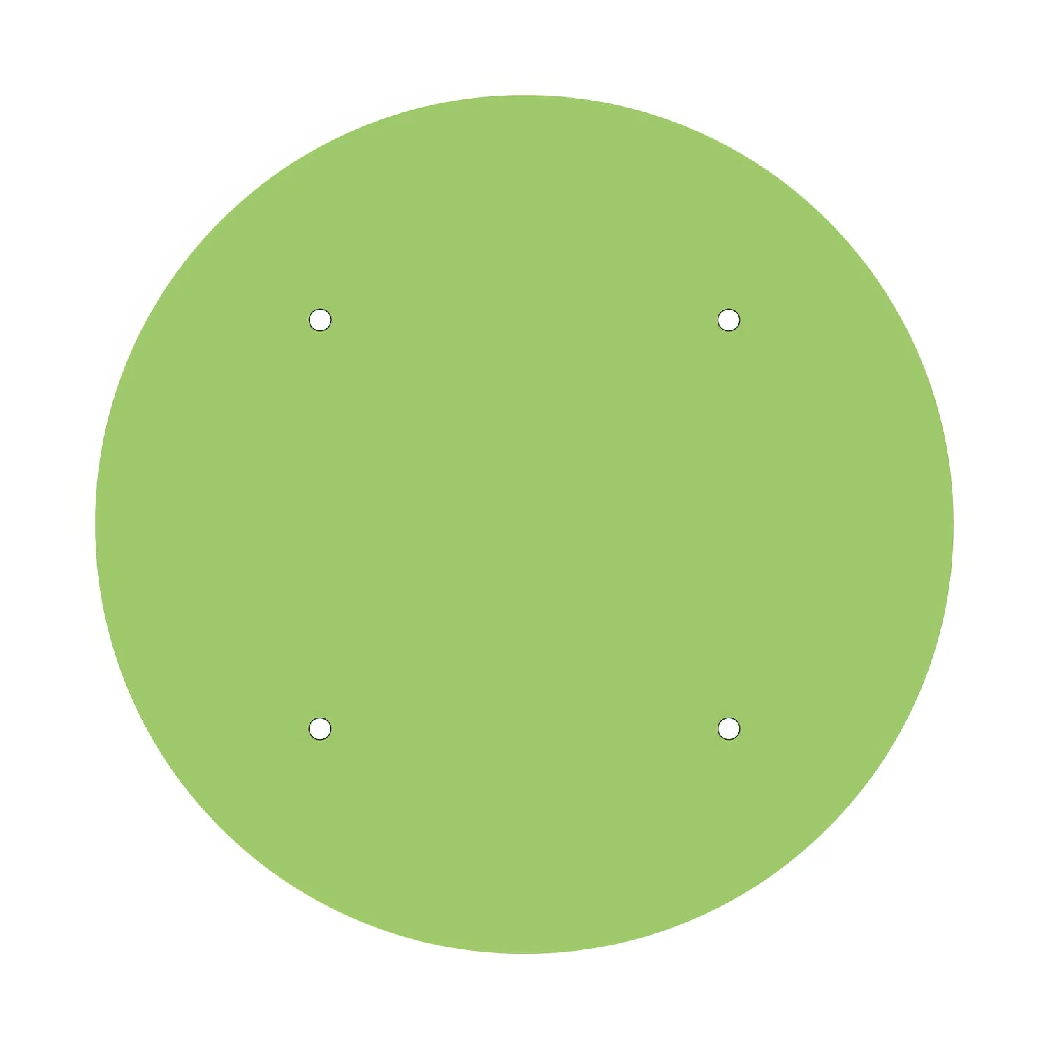 XXL Rose-One round ceiling rose, diameter 400 mm with 4 holes and 4 side holes - Meadow green - Image 3