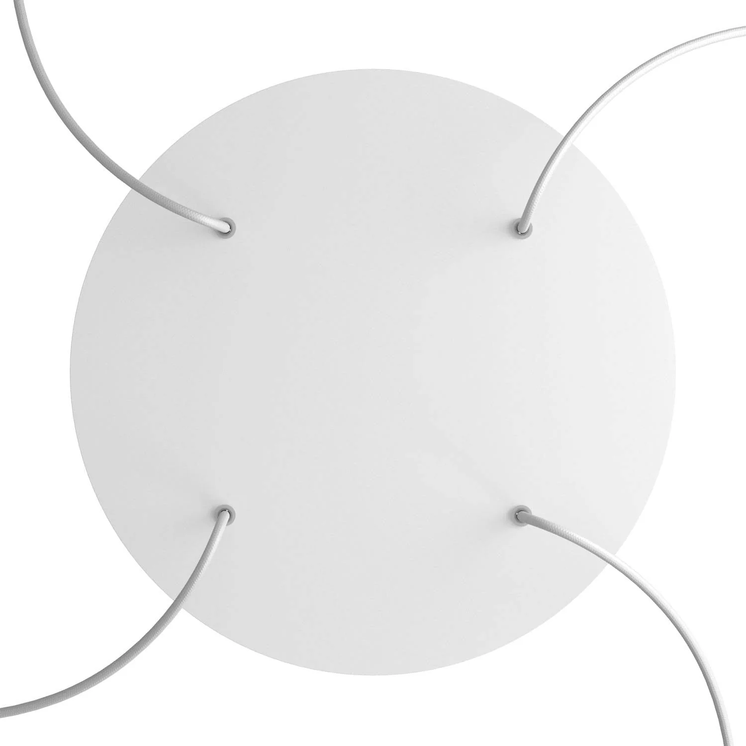 XXL Rose-One round ceiling rose, diameter 400 mm with 4 holes and 4 side holes - Matt white - Image 2