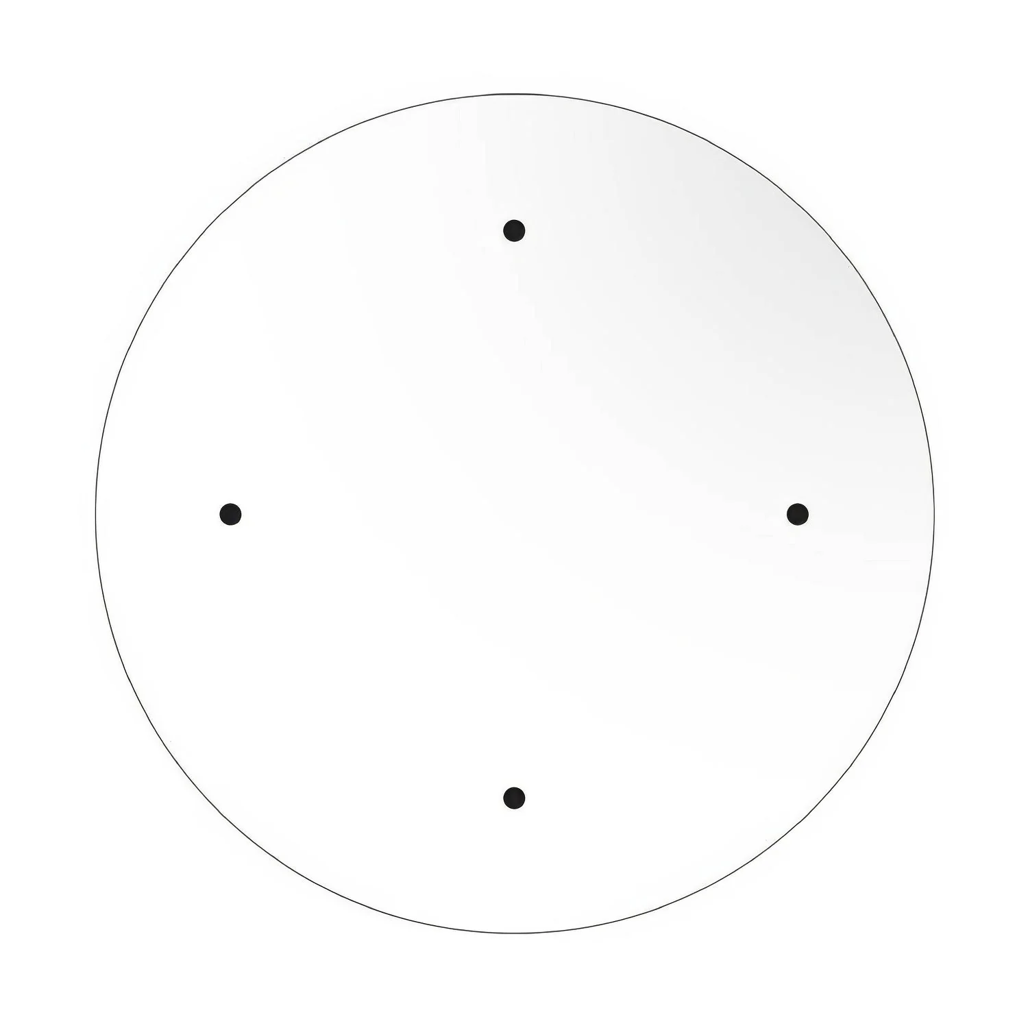XXL Rose-One round ceiling rose, diameter 400 mm with 4 holes and 4 side holes - Matt white - Image 3