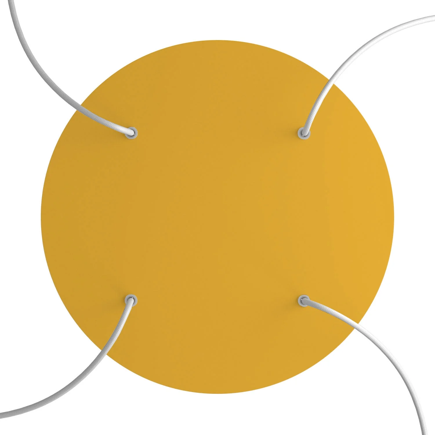 XXL Rose-One round Ceiling rose, diameter 400 mm with 4 holes and 4 side holes - Mustard - Image 2
