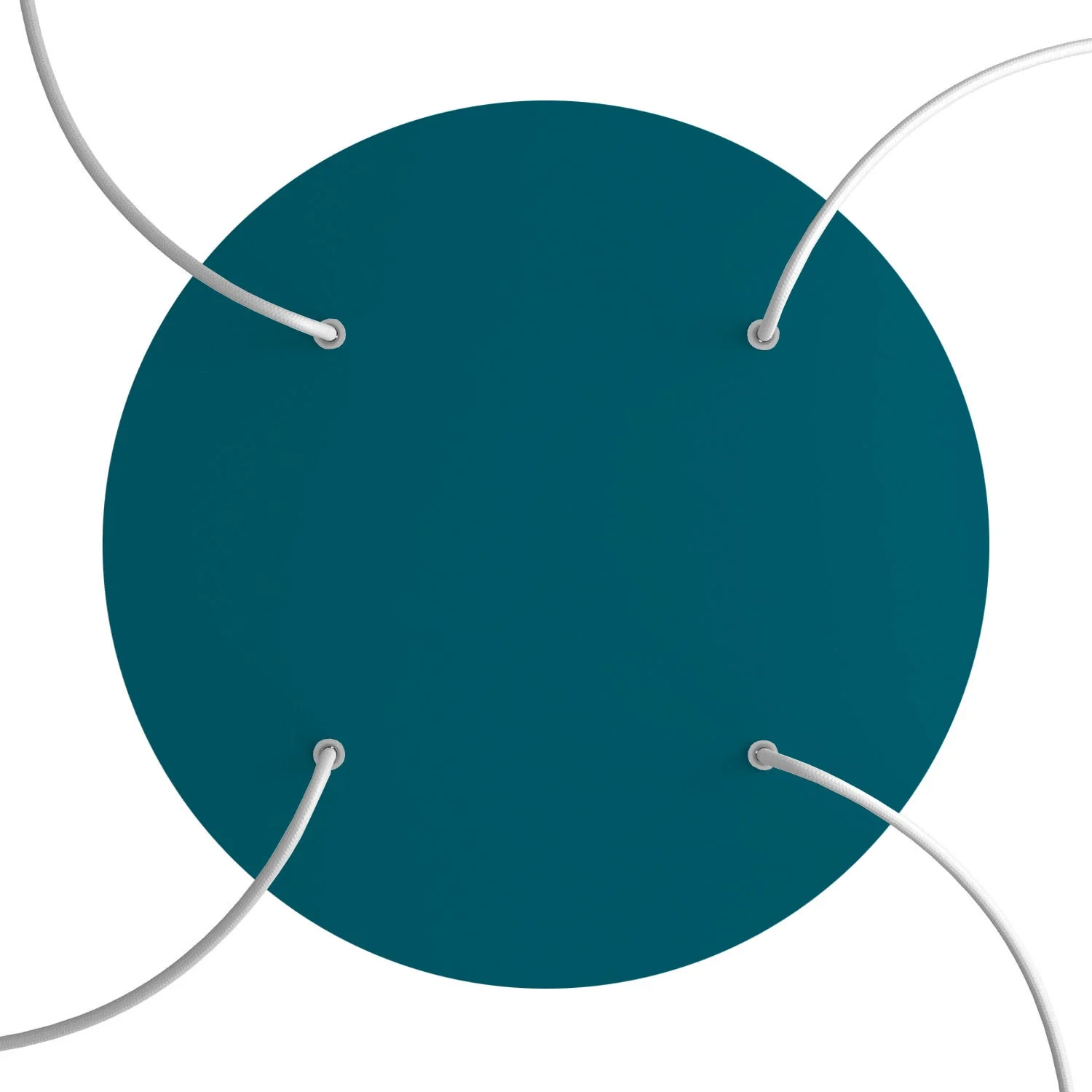 Ceiling rose XXL Rose-One round, diameter 400 mm with 4 holes and 4 side holes - Petrol Blue - Image 2