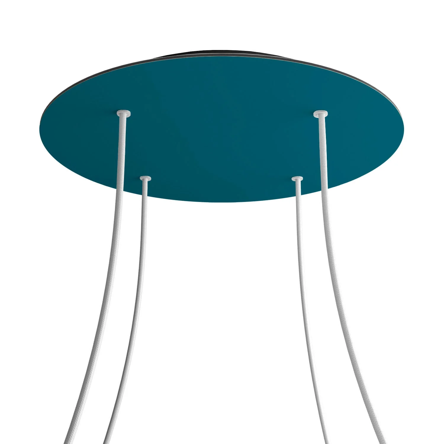 Ceiling rose XXL Rose-One round, diameter 400 mm with 4 holes and 4 side holes - Petrol Blue - Image 8