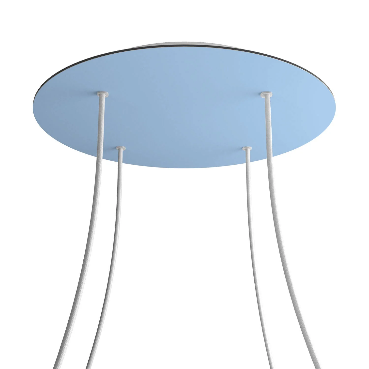XXL Ceiling rose Rose-One round, diameter 400 mm with 4 holes and 4 side holes - Powder blue