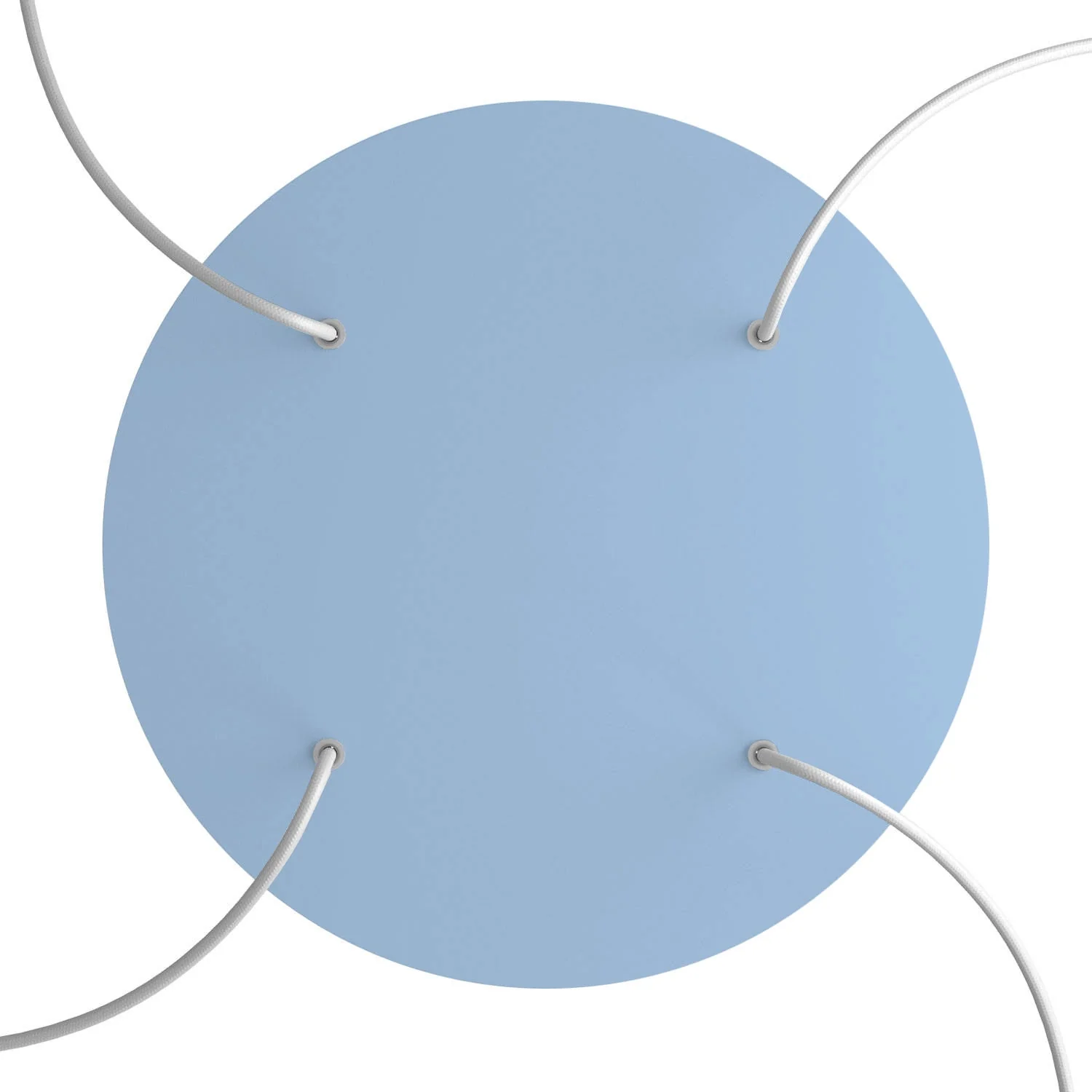 XXL Ceiling rose Rose-One round, diameter 400 mm with 4 holes and 4 side holes - Powder blue - Image 2