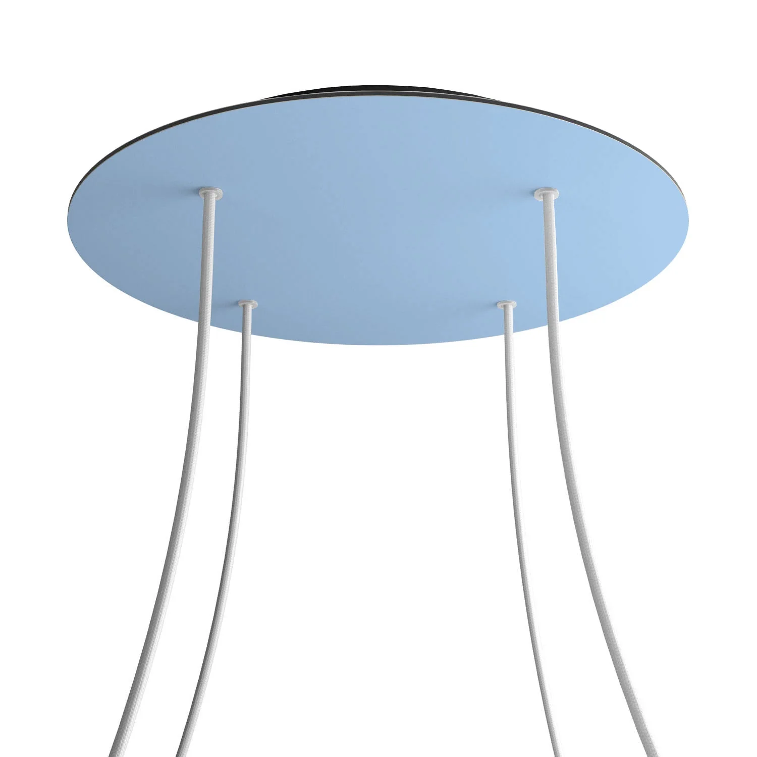 XXL Ceiling rose Rose-One round, diameter 400 mm with 4 holes and 4 side holes - Powder blue - Image 8