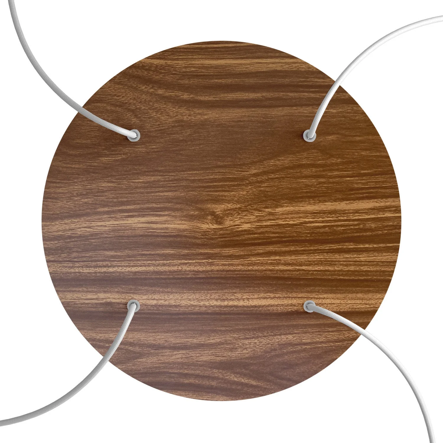 XXL Rose-One round ceiling rose, 400 mm diameter with 4 holes and 4 side holes – Wood - Image 2