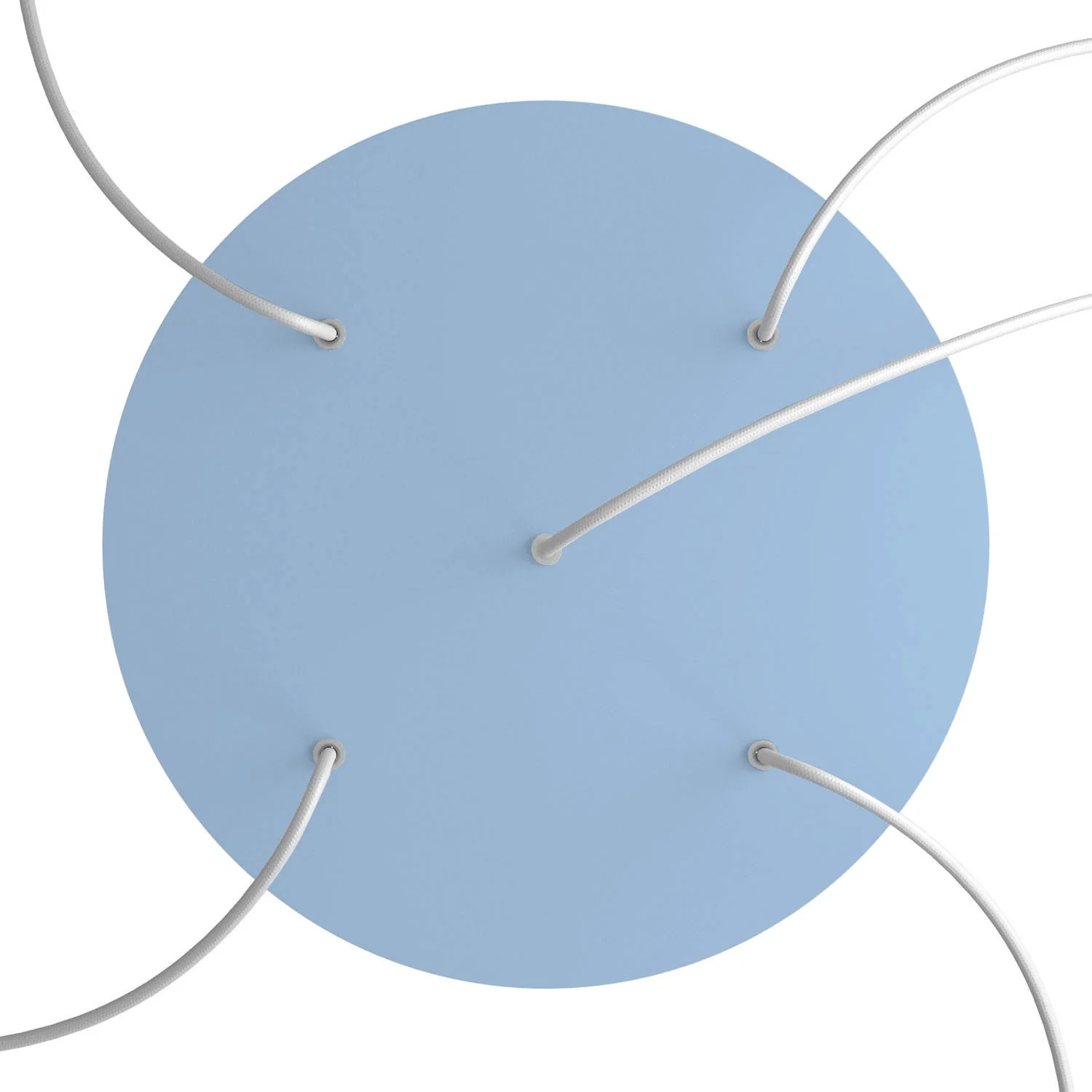 XXL Rose-One round ceiling rose, 400 mm diameter with 5 holes and 4 side holes - Sugar paper blue - Image 2