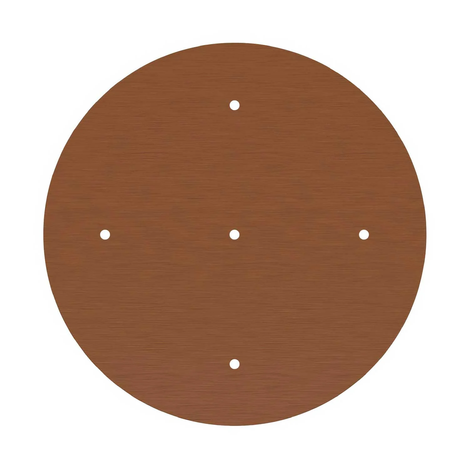 XXL Rose-One round ceiling rose, 400 mm diameter with 5 holes and 4 side holes - Satin copper Dibond - Image 3