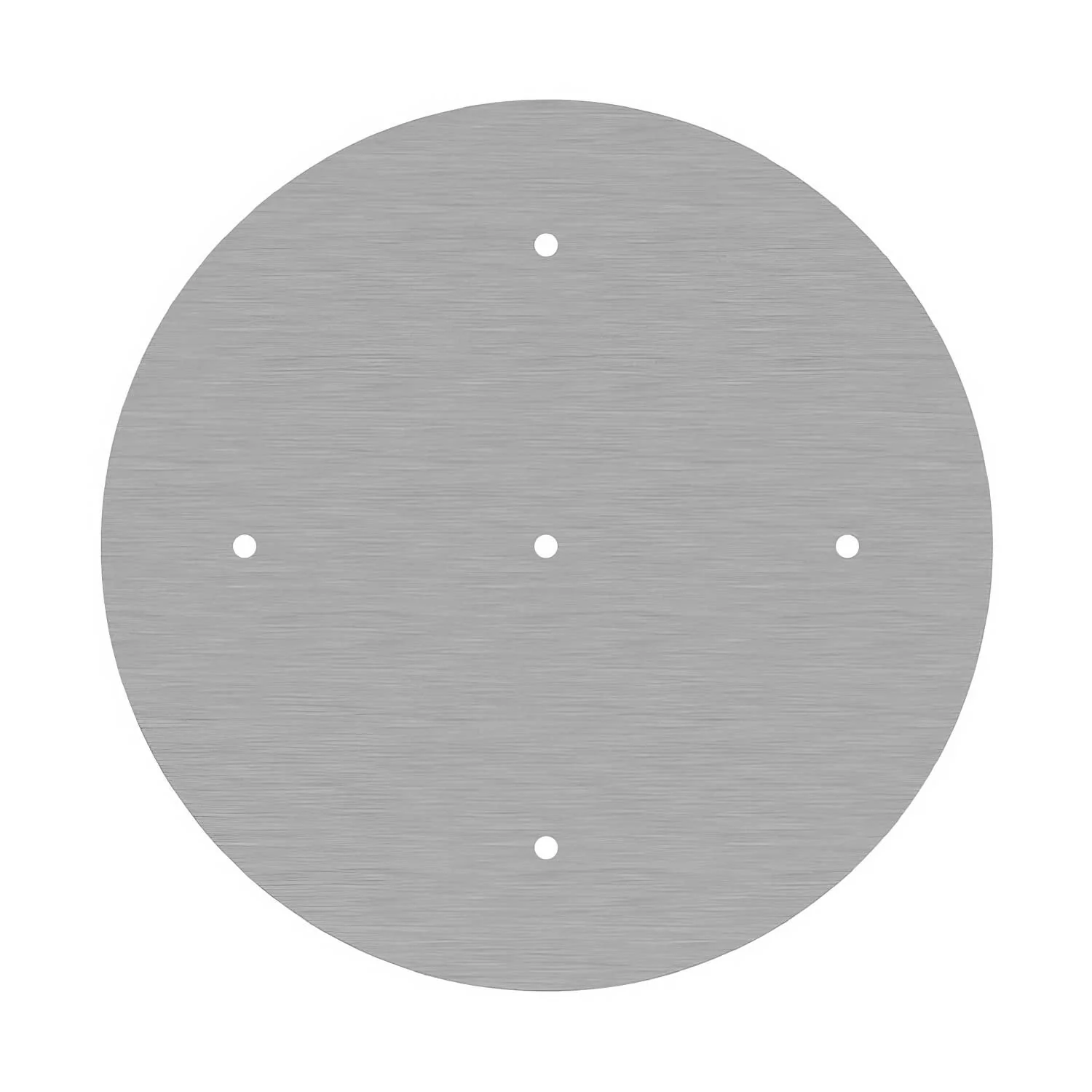 XXL Rose-One round ceiling rose, 400 mm diameter with 5 holes and 4 side holes - Satin-finish Dibond Steel - Image 3