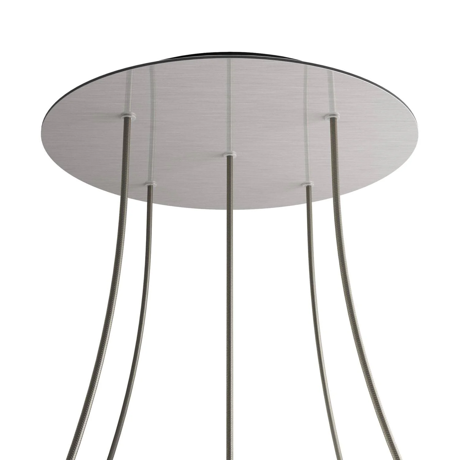 XXL Rose-One round ceiling rose, 400 mm diameter with 5 holes and 4 side holes - Satin-finish Dibond Steel - Image 8