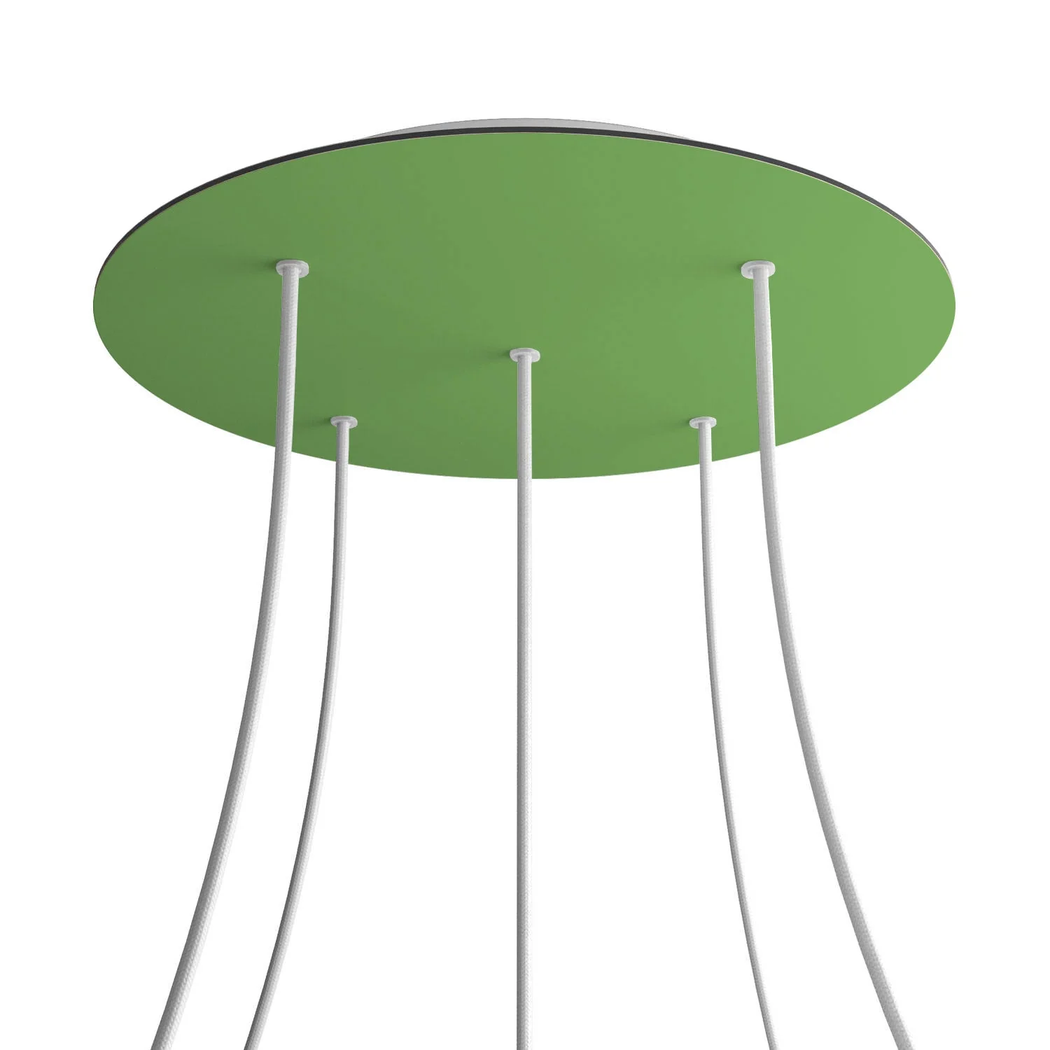 XXL Rose-One round ceiling rose, diameter 400 mm with 5 holes and 4 side holes - Meadow green
