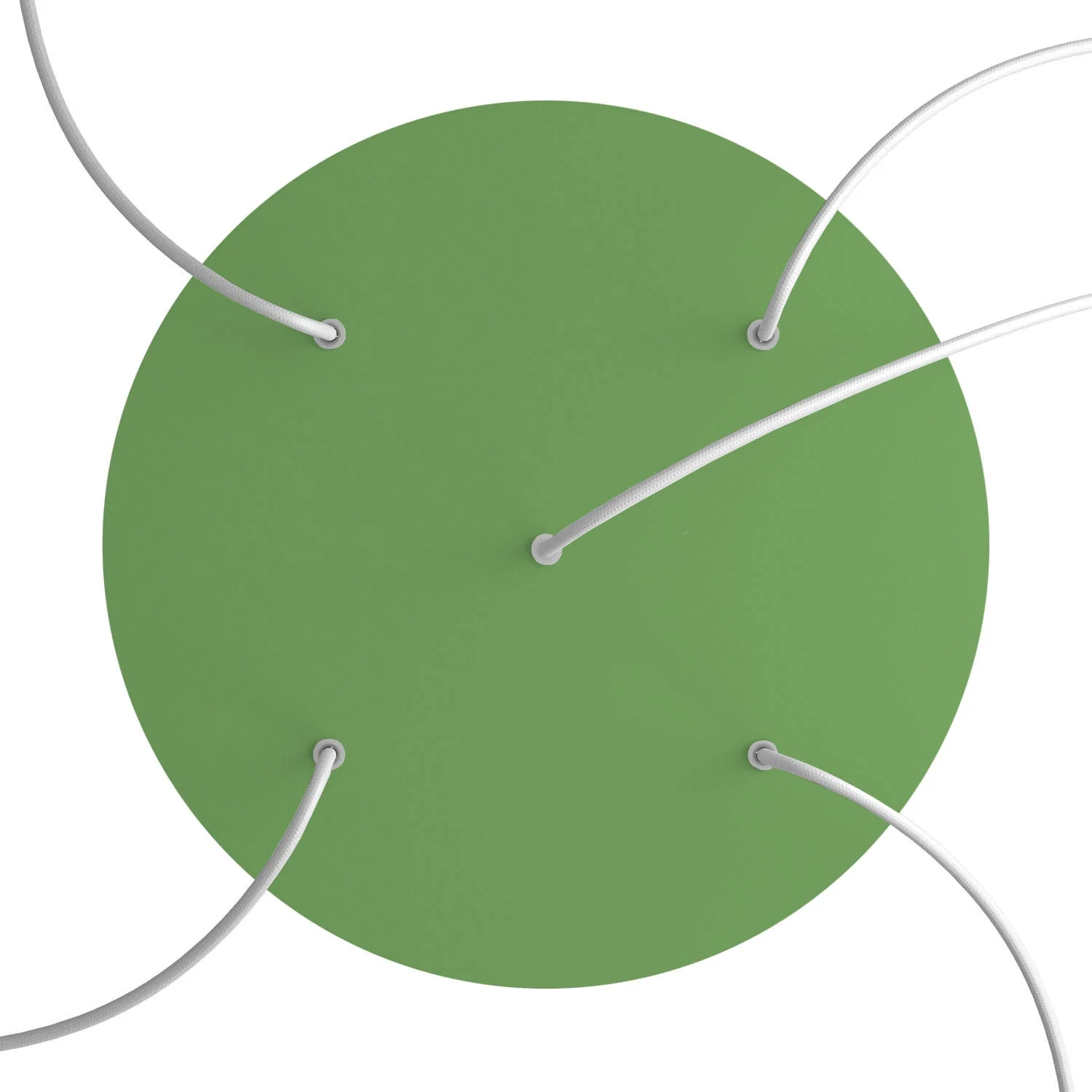 XXL Rose-One round ceiling rose, diameter 400 mm with 5 holes and 4 side holes - Meadow green - Image 2