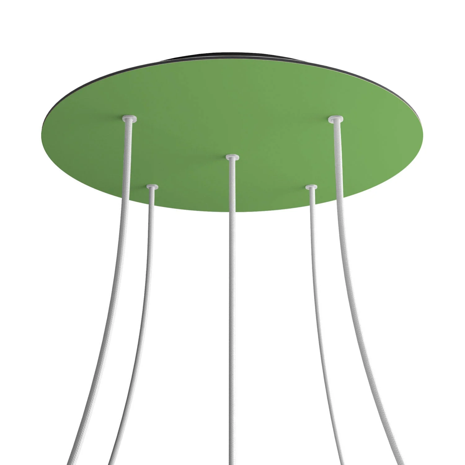 XXL Rose-One round ceiling rose, diameter 400 mm with 5 holes and 4 side holes - Meadow green - Image 8