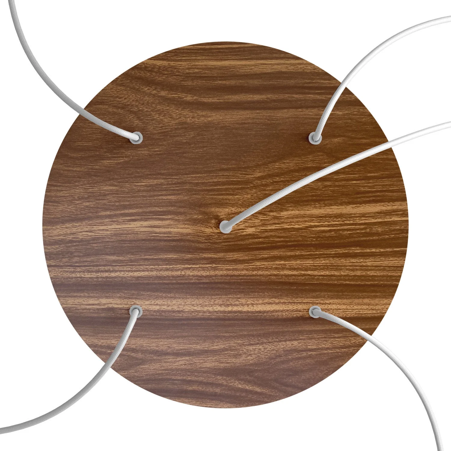 XXL Rose-One round ceiling rose, 400 mm diameter with 5 holes and 4 side holes - Wood - Image 2