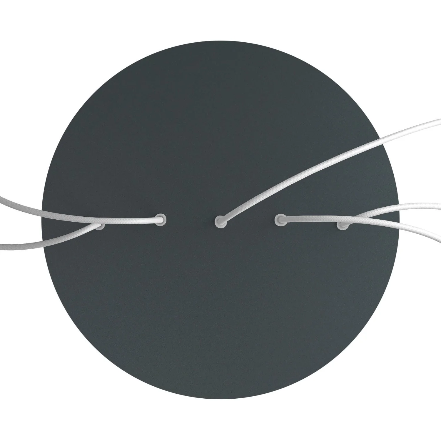 XXL Rose-One round ceiling rose, 400 mm diameter with 5 inline holes and 4 side holes - Anthracite - Image 2