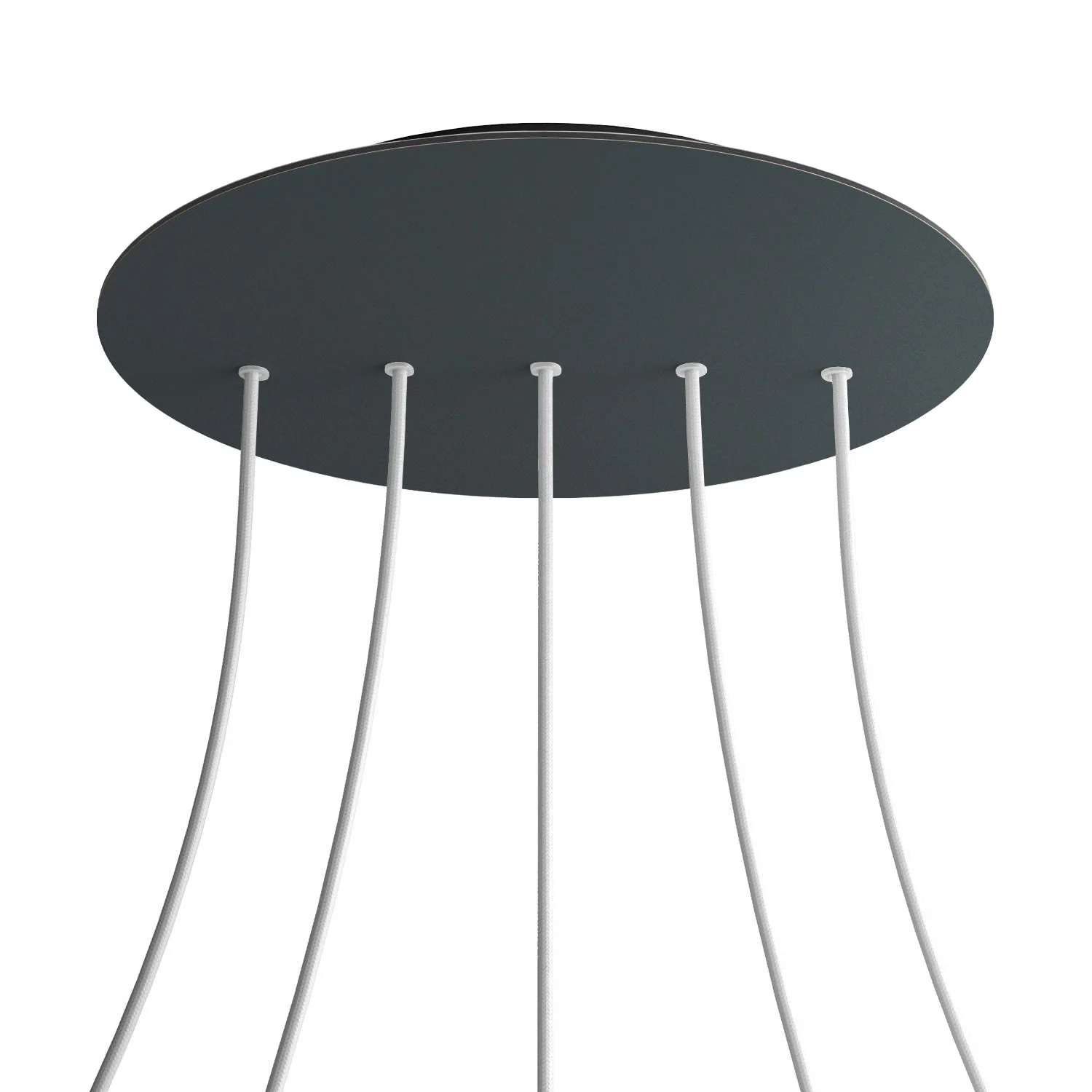XXL Rose-One round ceiling rose, 400 mm diameter with 5 inline holes and 4 side holes - Anthracite - Image 8