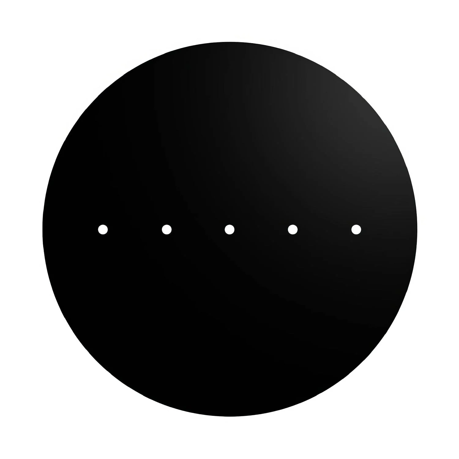 XXL Rose-One round ceiling rose, 400 mm diameter with 5 inline holes and 4 side holes - Matt black - Image 3