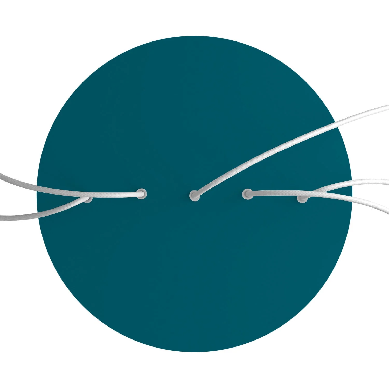 XXL Ceiling rose Rose-One round, 400 mm diameter with 5 inline holes and 4 side holes - Petrol Blue - Image 2