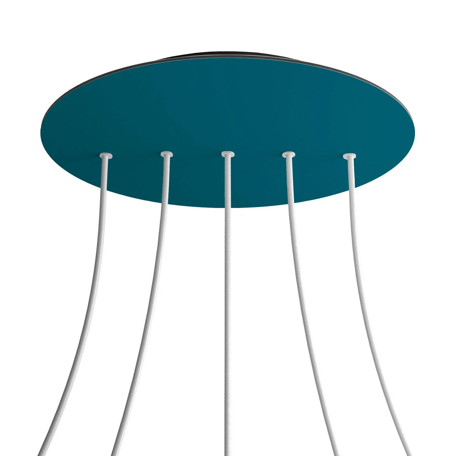 XXL Ceiling rose Rose-One round, 400 mm diameter with 5 inline holes and 4 side holes - Petrol Blue - Image 8