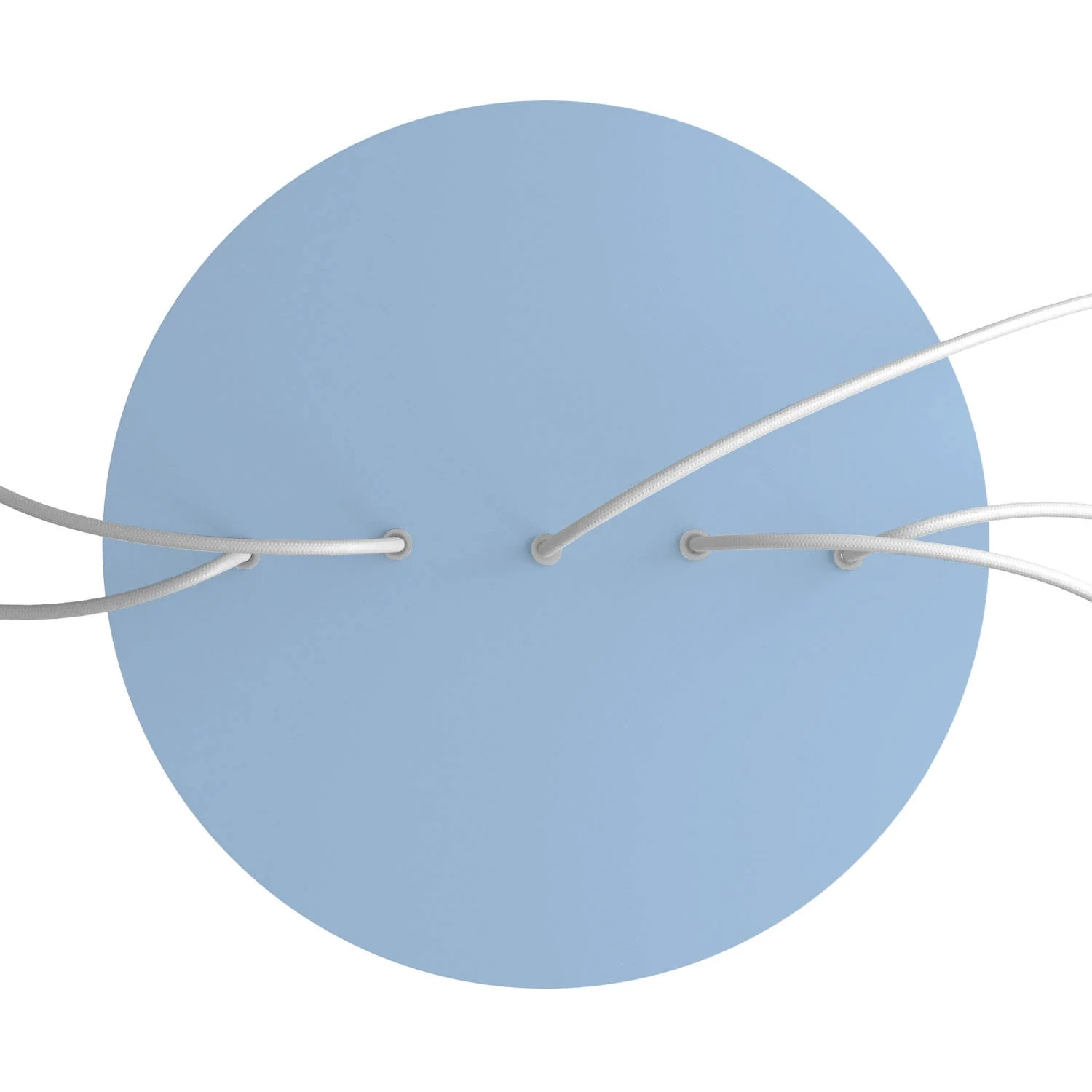 XXL round Rose-One ceiling rose, 400 mm diameter with 5 inline holes and 4 side holes - Powder blue - Image 2