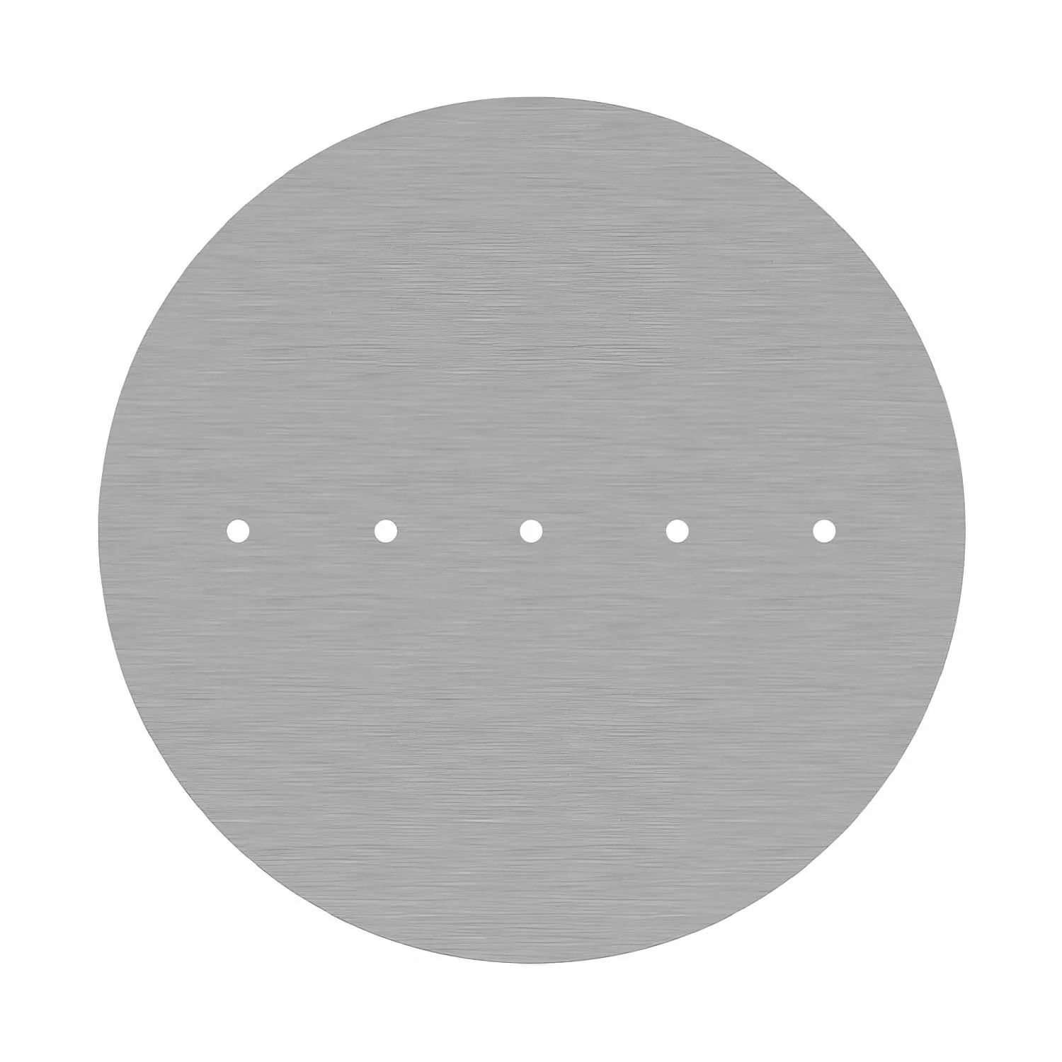 XXL Rose-One round ceiling rose, diameter 400 mm with 5 inline holes and 4 side holes - Satin steel Dibond - Image 3