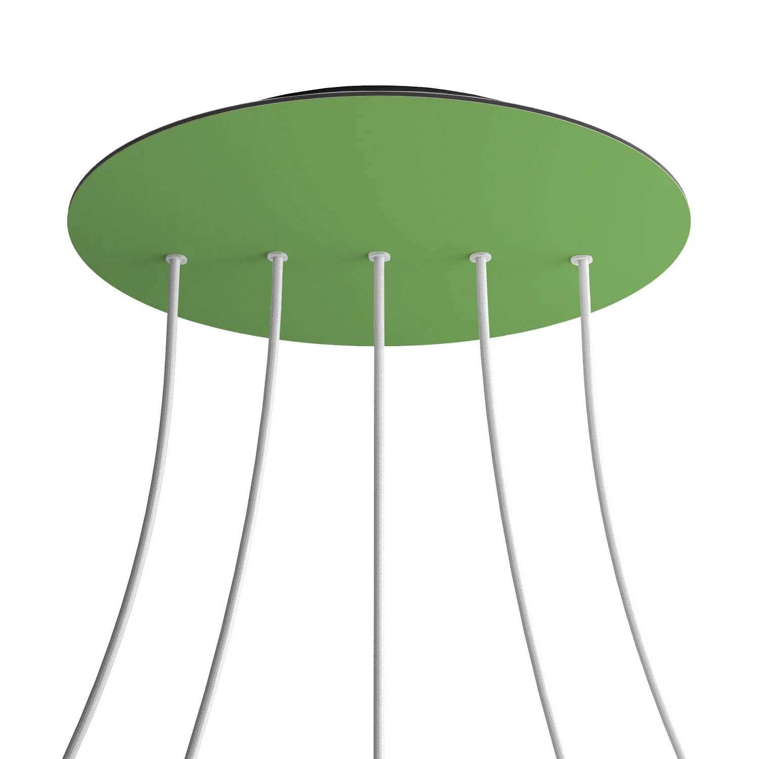 XXL Rose-One round ceiling rose, 400 mm diameter with 5 inline holes and 4 side holes - Meadow green - Image 8