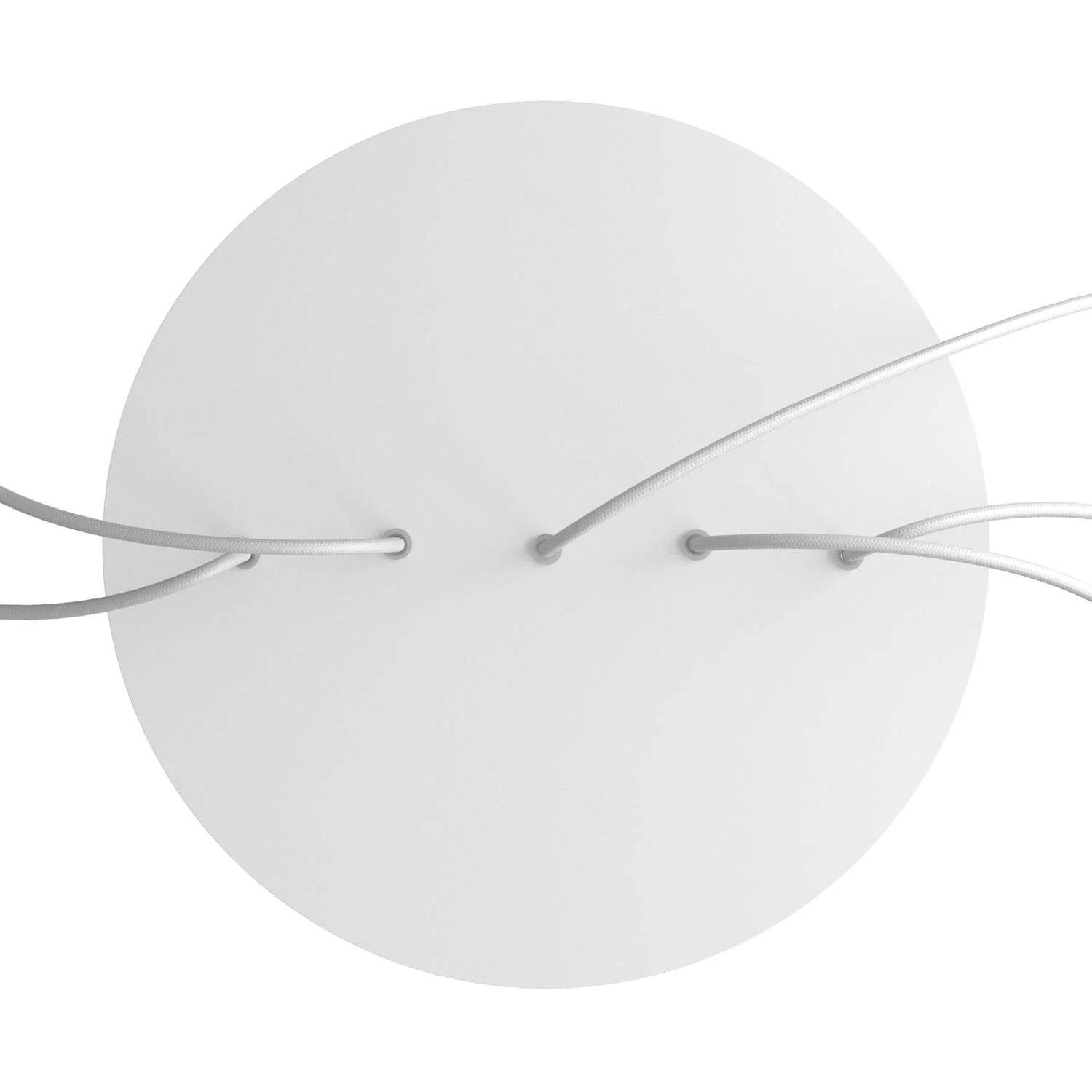 XXL Ceiling rose Rose-One round, diameter 400 mm with 5 inline holes and 4 side holes - Matt white - Image 2