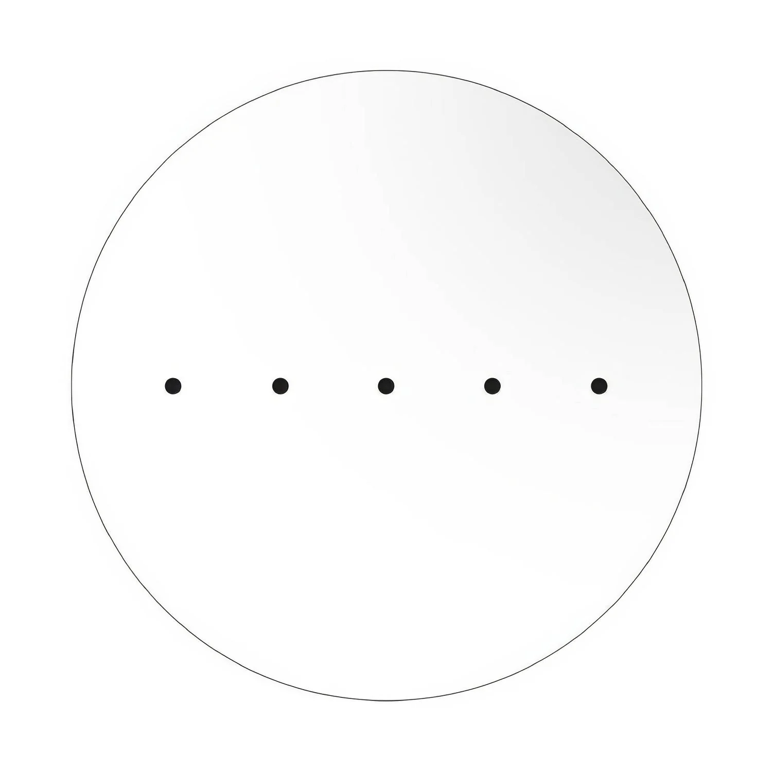 XXL Ceiling rose Rose-One round, diameter 400 mm with 5 inline holes and 4 side holes - Matt white - Image 3