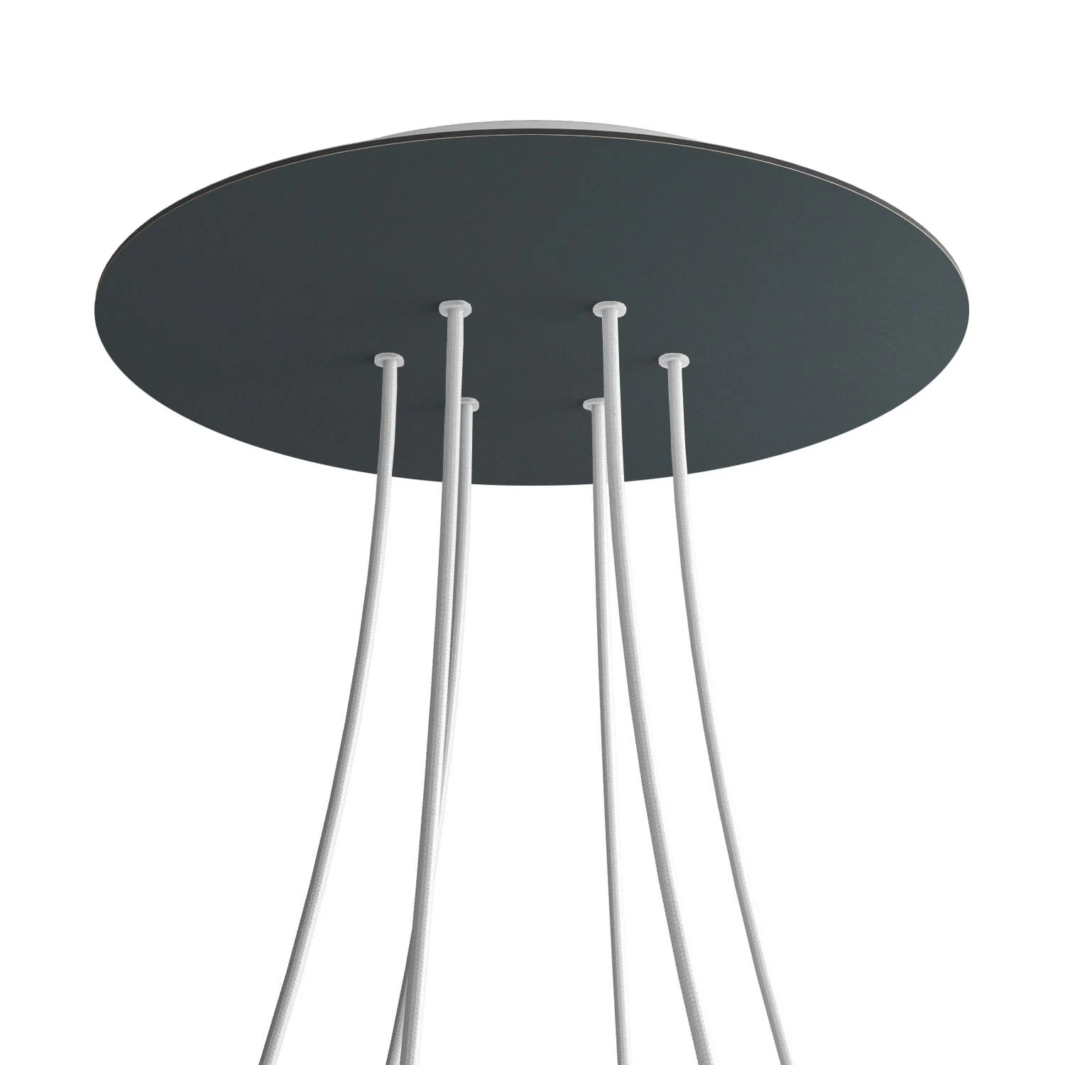 XXL Rose-One round ceiling rose, 400 mm diameter with 6 holes and 4 side holes - Anthracite