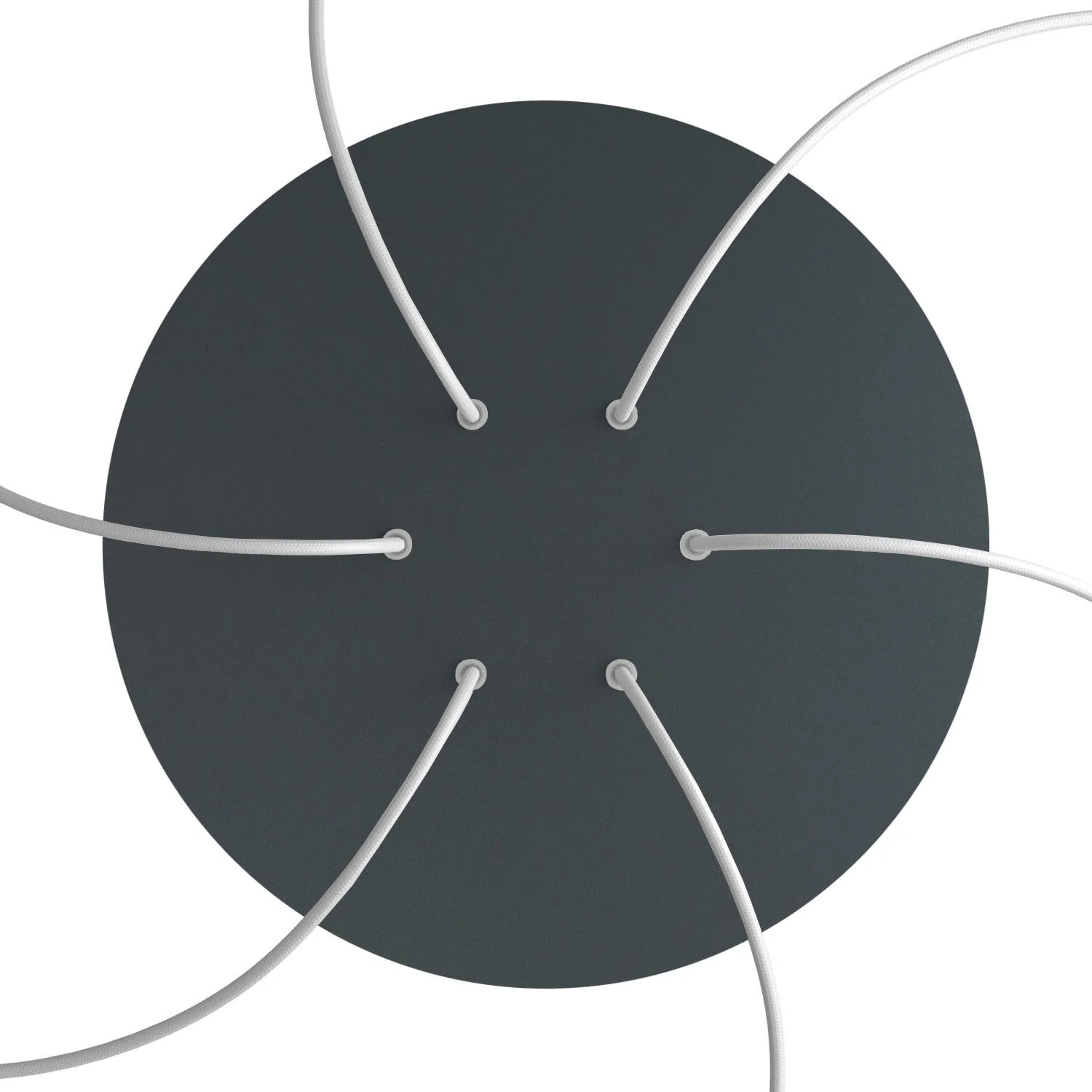 XXL Rose-One round ceiling rose, 400 mm diameter with 6 holes and 4 side holes - Anthracite - Image 2