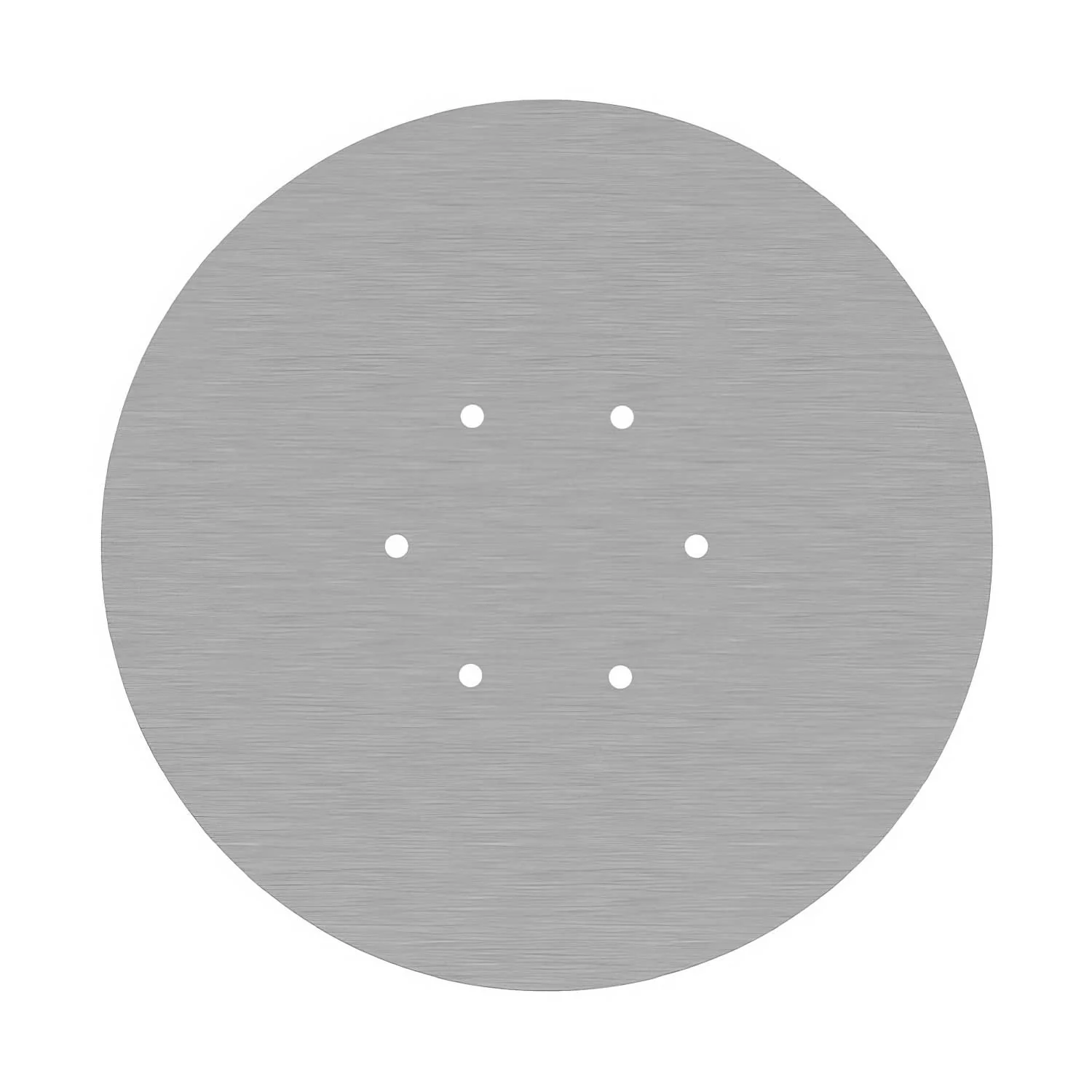 XXL Rose-One round ceiling rose, diameter 400 mm with 6 holes and 4 side holes - Satin steel Dibond - Image 3