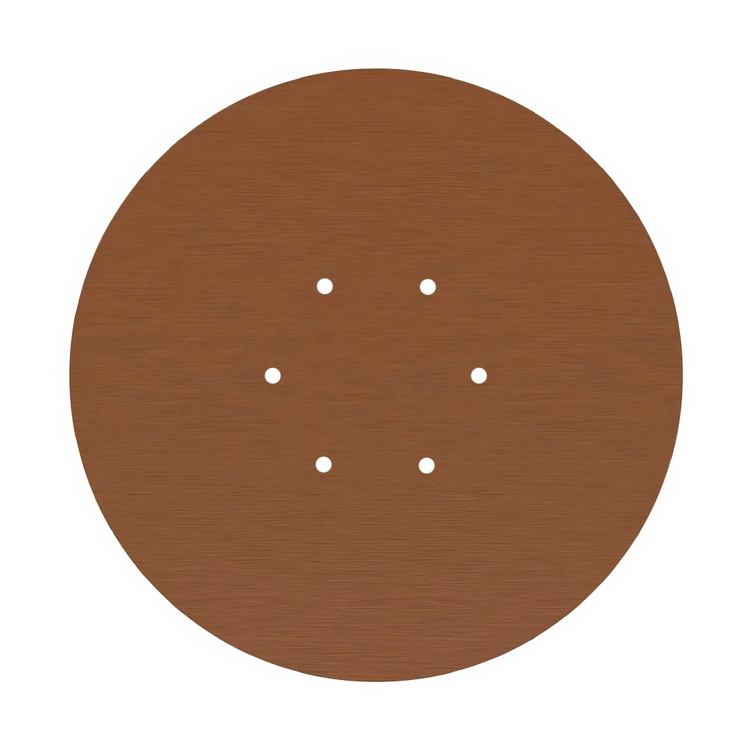 XXL Rose-One round ceiling rose, 400 mm diameter with 6 holes and 4 side holes - Satin copper Dibond - Image 3