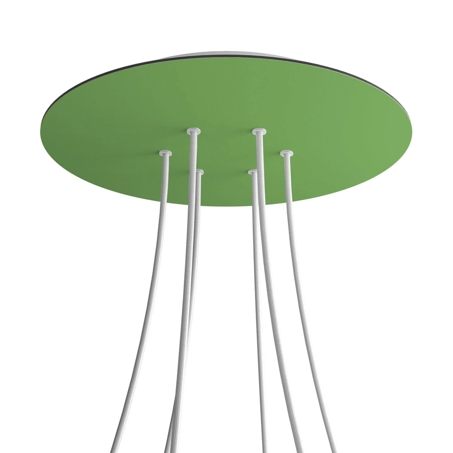 XXL Rose-One round ceiling rose, 400 mm diameter with 6 holes and 4 side holes - Meadow green