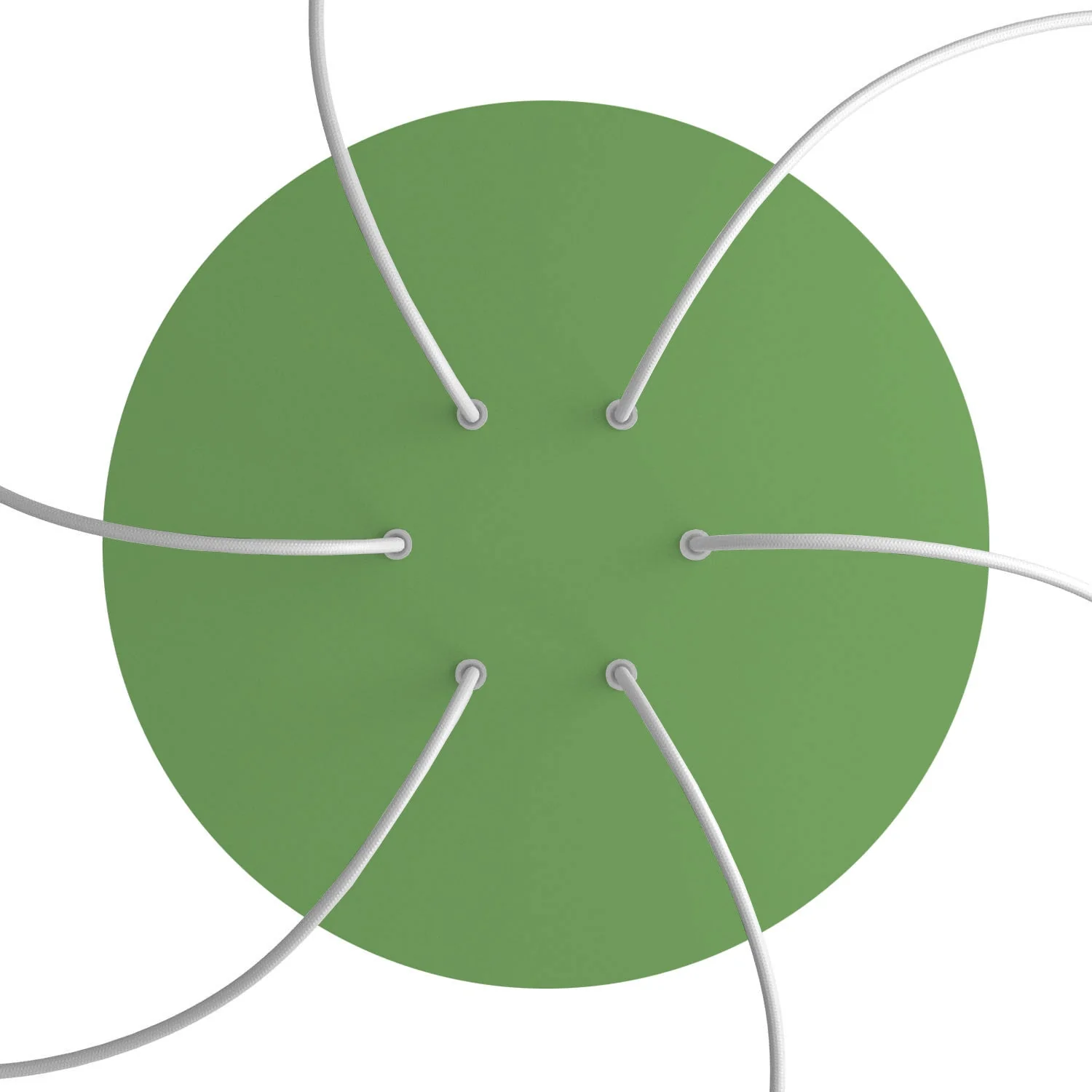 XXL Rose-One round ceiling rose, 400 mm diameter with 6 holes and 4 side holes - Meadow green - Image 2