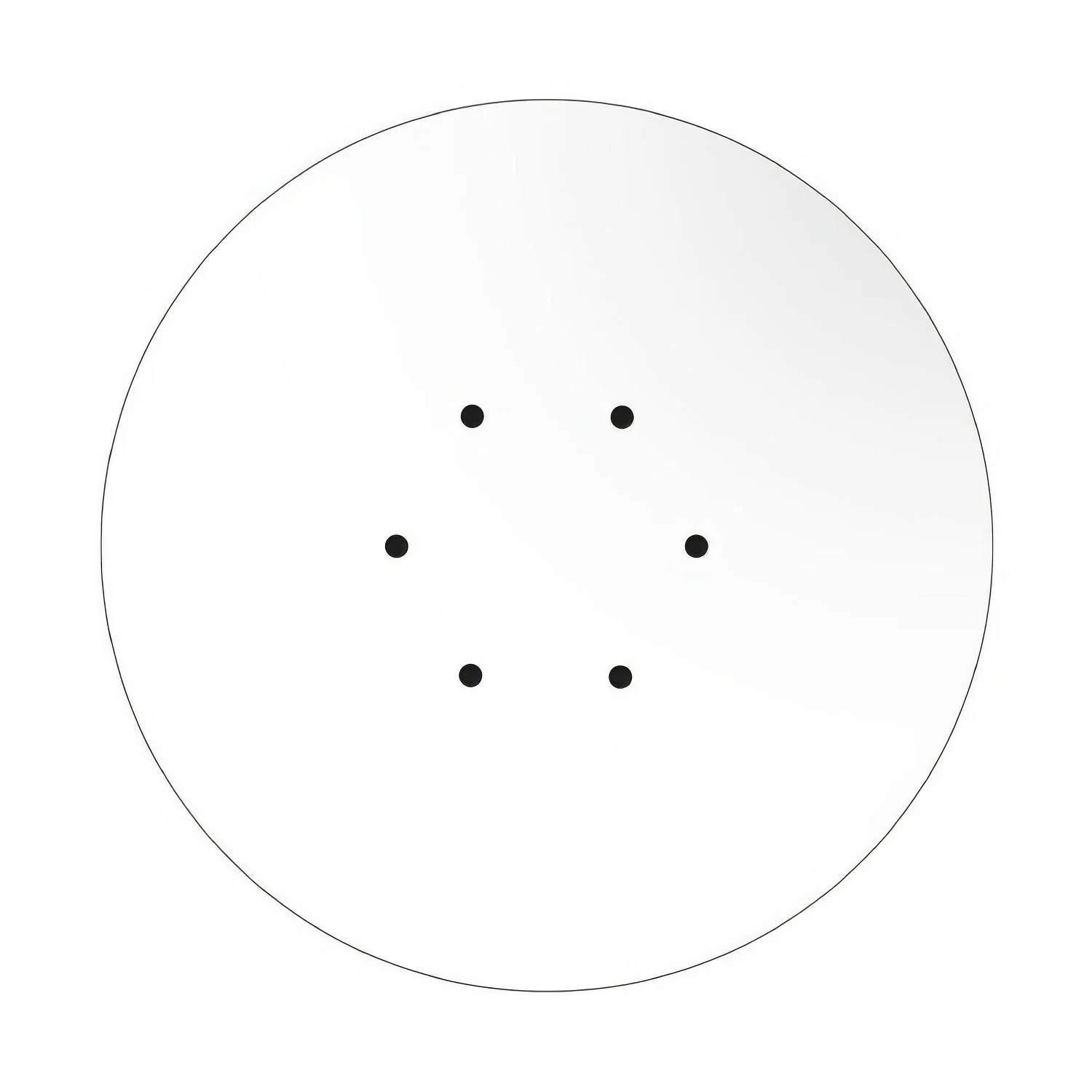 XXL Ceiling rose Rose-One round, diameter 400 mm with 6 holes and 4 side holes - Matt white - Image 3