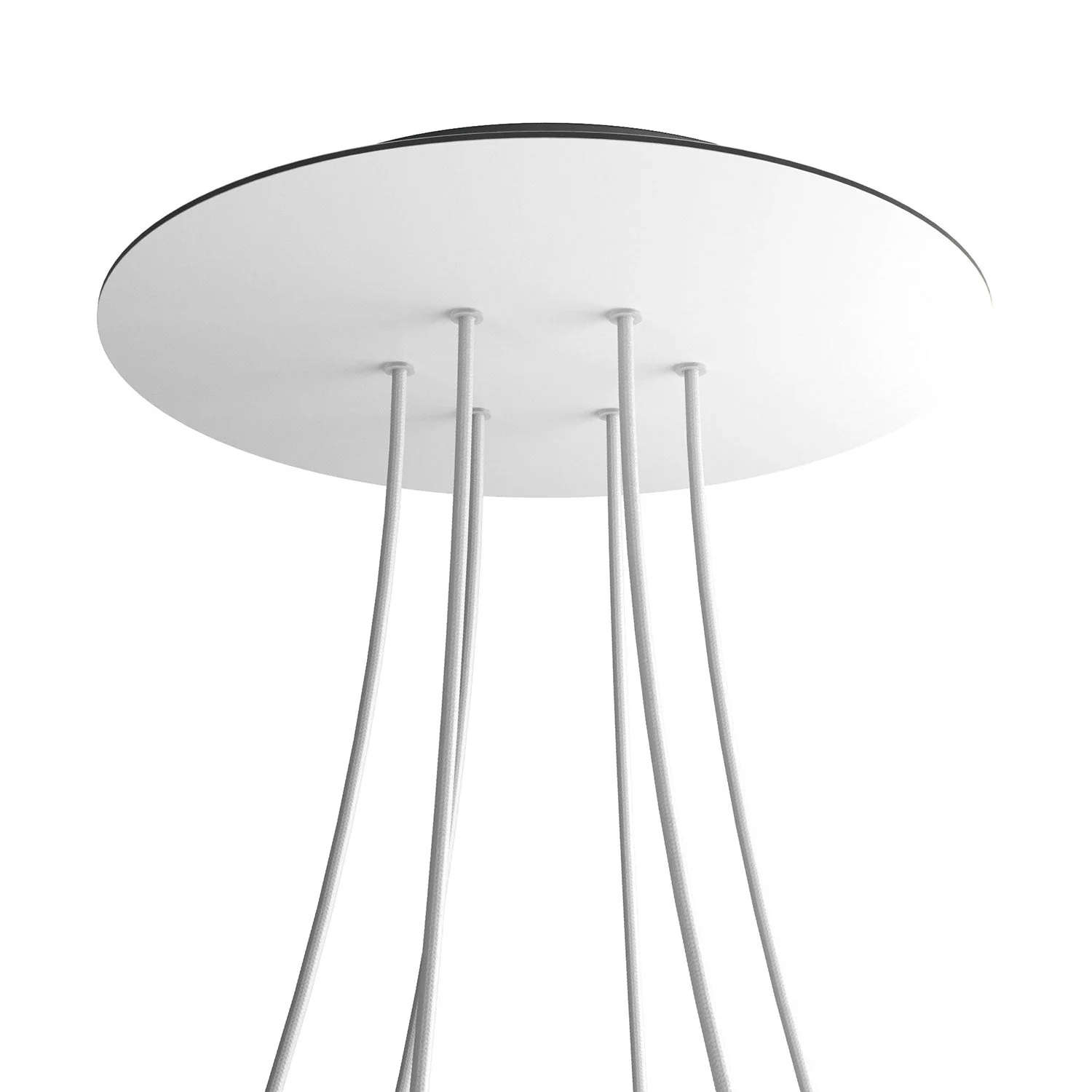 XXL Ceiling rose Rose-One round, diameter 400 mm with 6 holes and 4 side holes - Matt white - Image 8