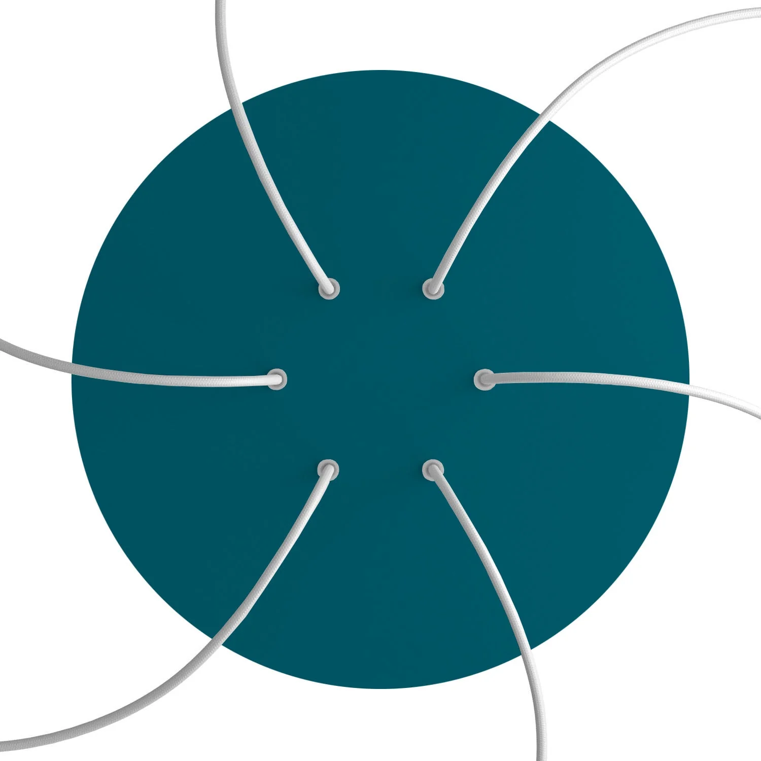 XXL Rose-One round ceiling rose, 400 mm diameter with 6 holes and 4 side holes - Petrol - Image 2