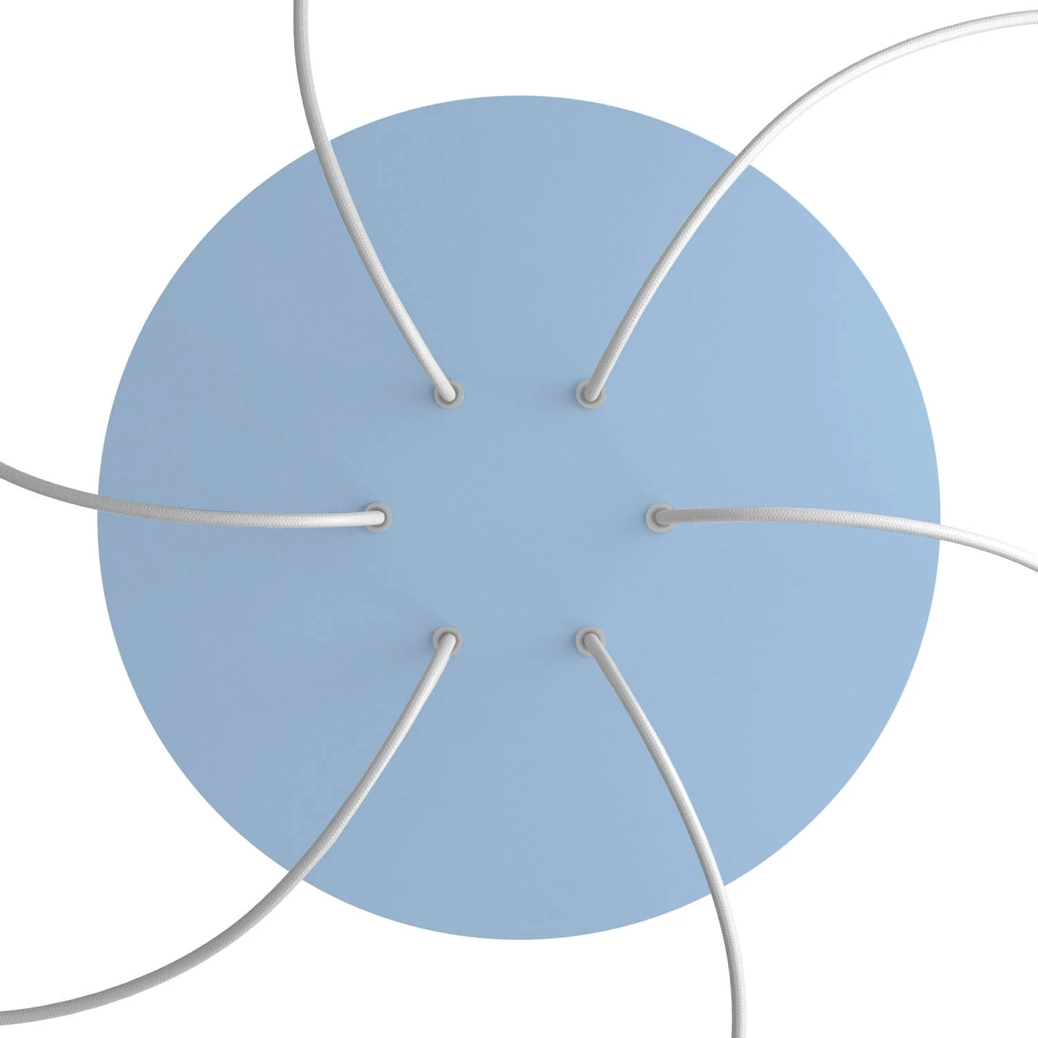 XXL Rose-One round ceiling rose, diameter 400 mm with 6 holes and 4 side holes – Sugar paper blue - Image 2