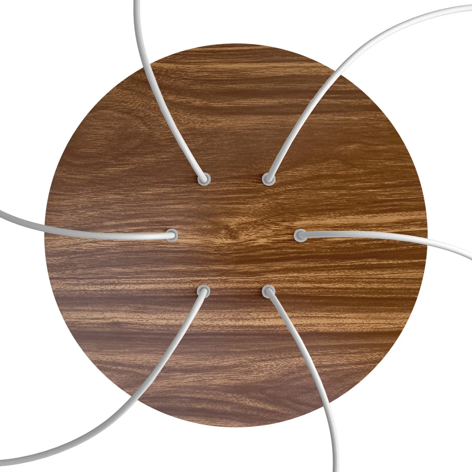 XXL Rose-One round ceiling rose, 400 mm diameter with 6 holes and 4 side holes - Wood - Image 2