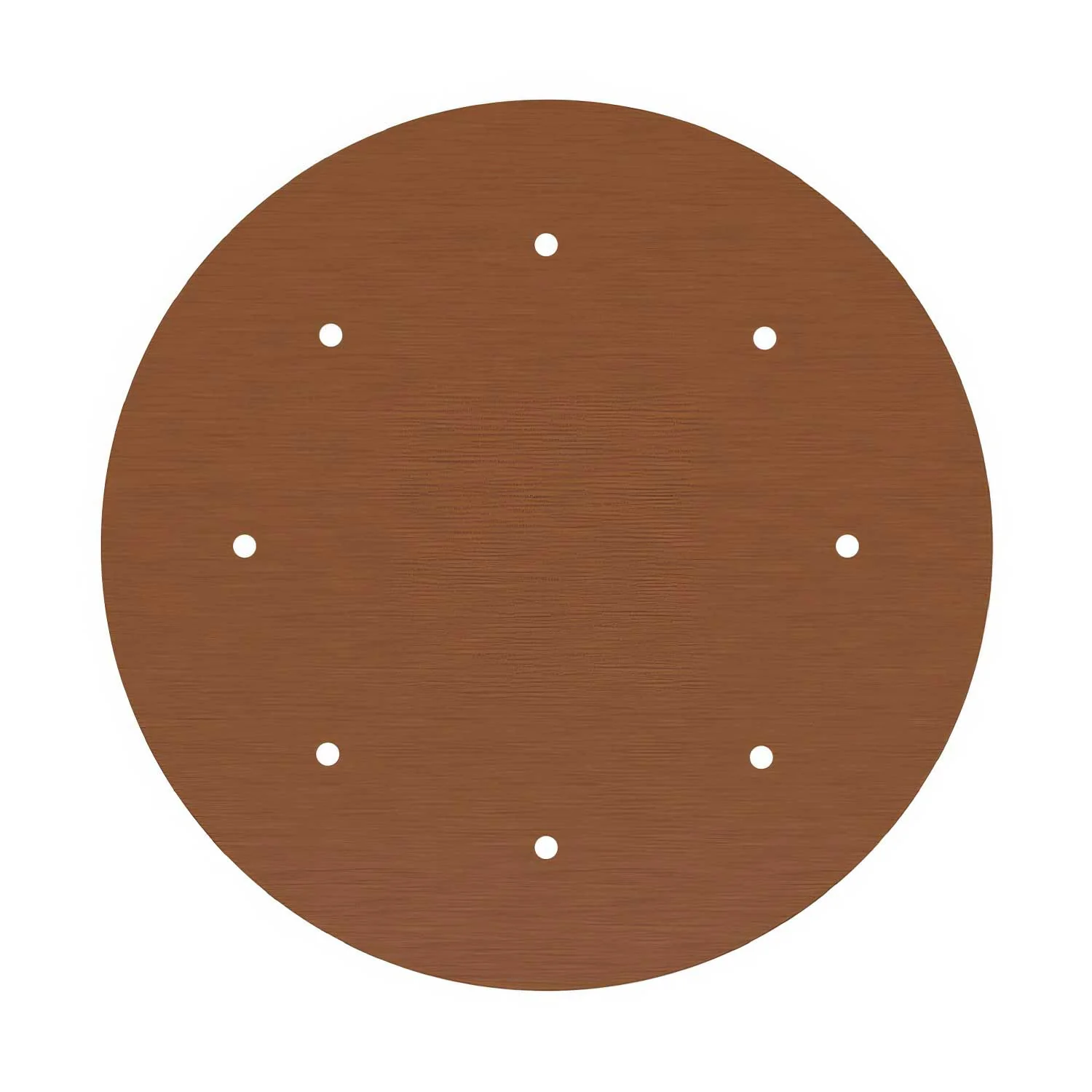 XXL Rose-One round ceiling rose, 400 mm diameter with 8 holes and 4 side holes – Satin copper Dibond - Image 3