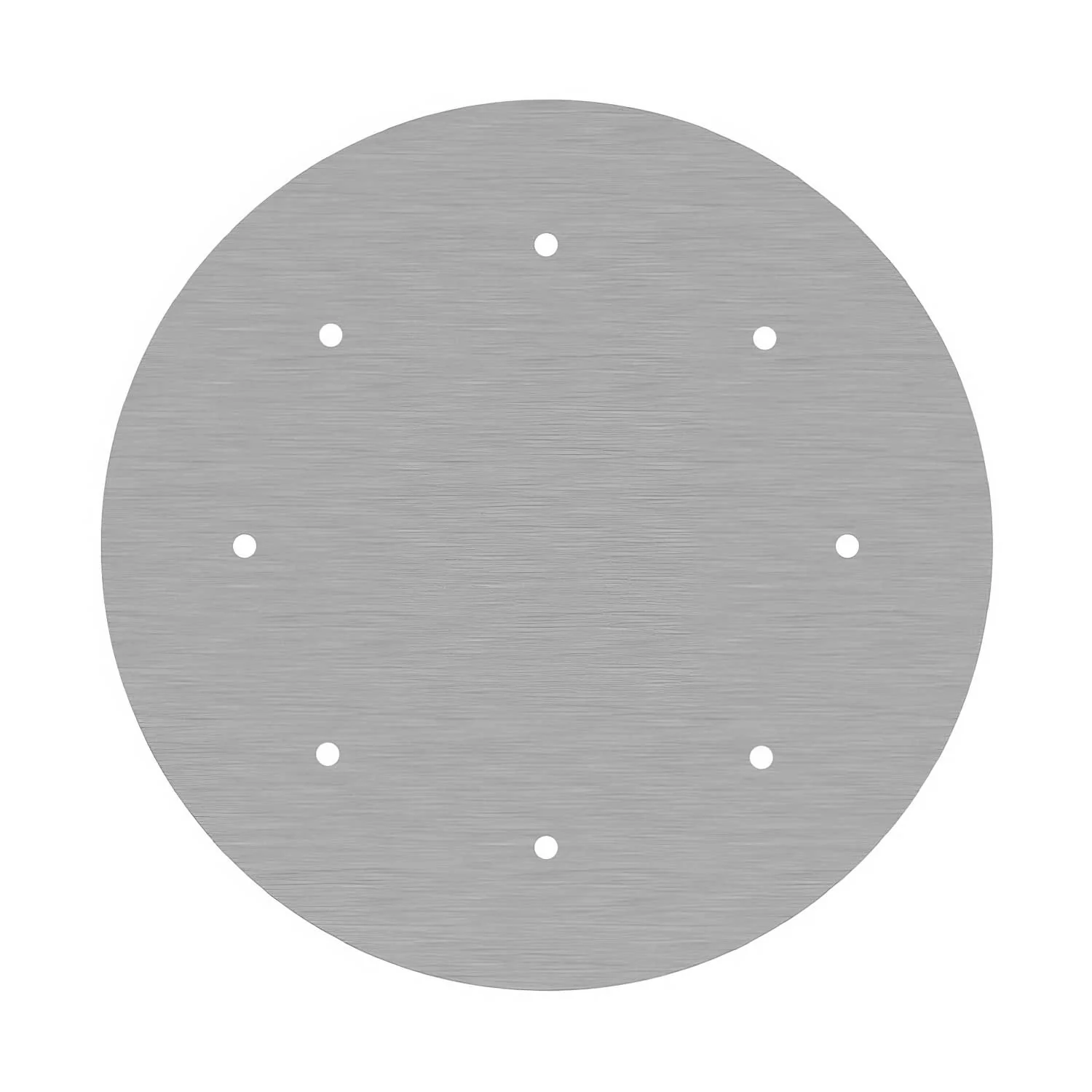 XXL Rose-One round ceiling rose, 400 mm diameter with 8 holes and 4 side holes - Dibond Satin Steel - Image 3