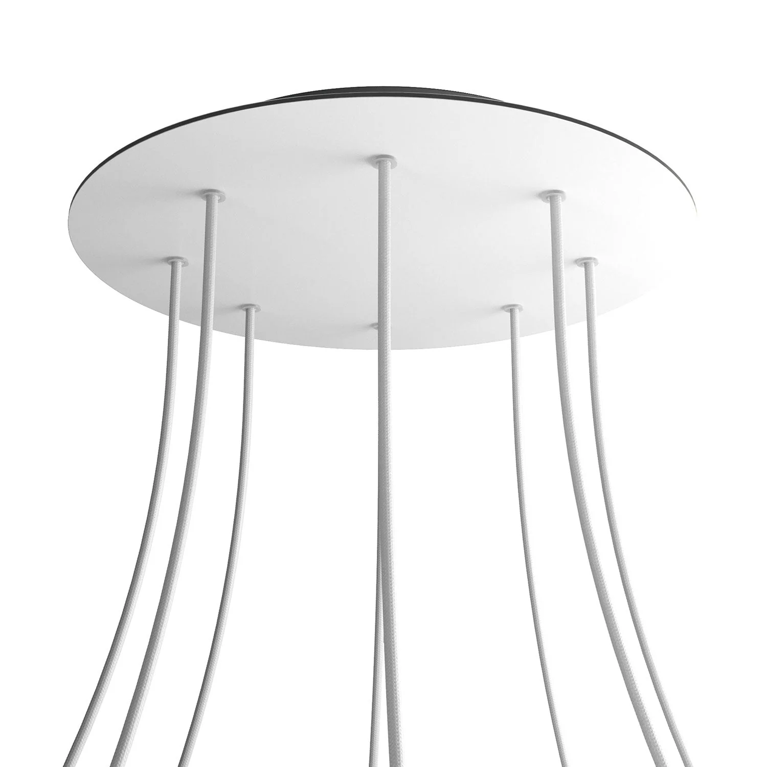 XXL Ceiling rose Rose-One round, 400 mm diameter with 8 holes and 4 side holes - Matt white - Image 8
