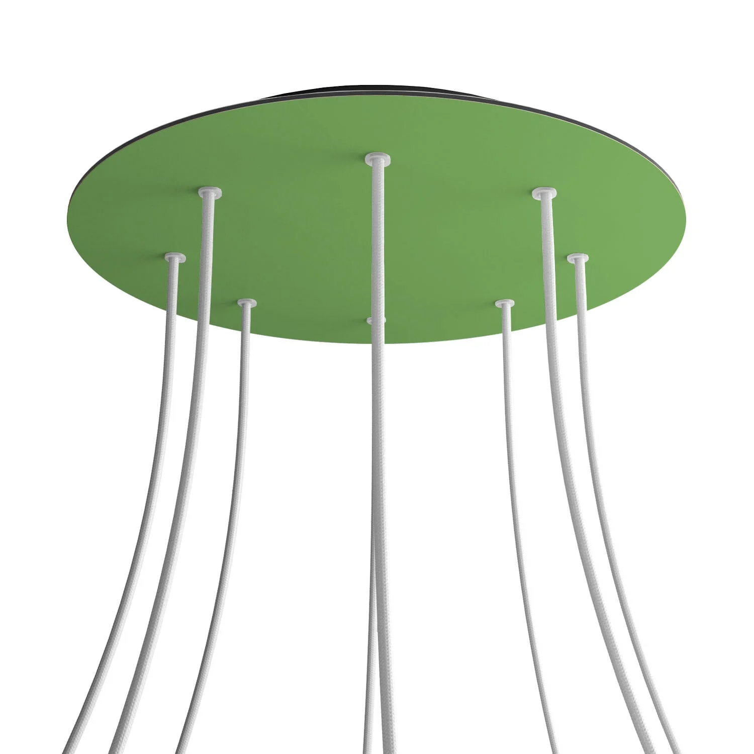 XXL Rose-One round ceiling rose, 400 mm diameter with 8 holes and 4 side holes - Meadow green - Image 8