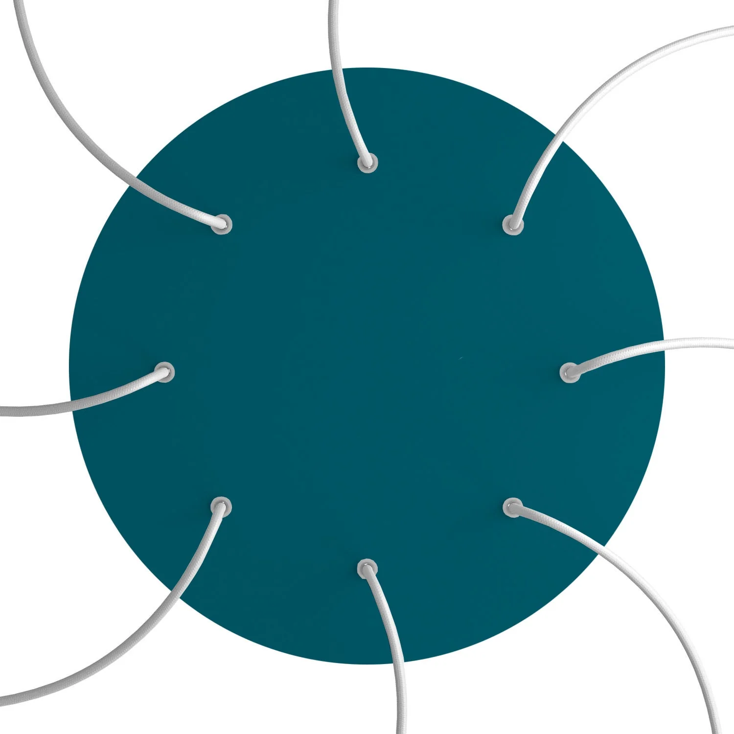 XXL Rose-One round ceiling rose, diameter 400 mm with 8 holes and 4 side holes - Petrol Blue - Image 2