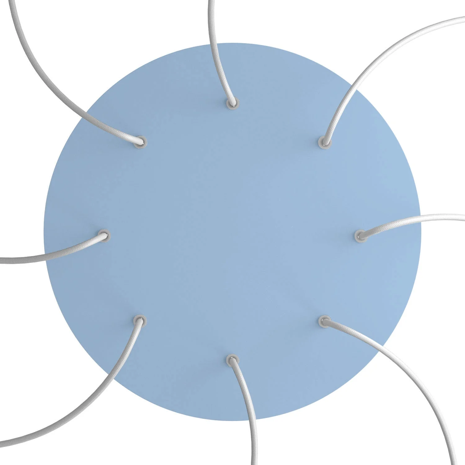 XXL Ceiling rose Rose-One round, 400 mm diameter with 8 holes and 4 side holes - Sugar paper blue - Image 2