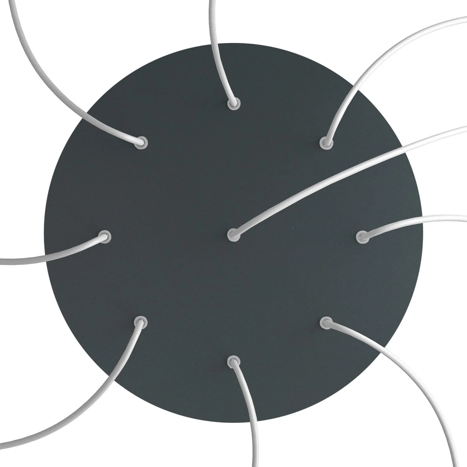 XXL Rose-One round ceiling rose, 400 mm diameter with 9 holes and 4 side holes - Anthracite - Image 2
