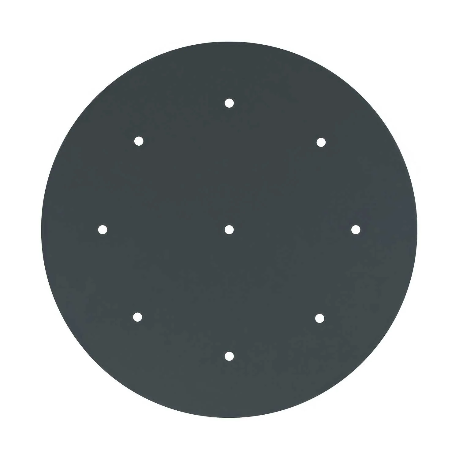 XXL Rose-One round ceiling rose, 400 mm diameter with 9 holes and 4 side holes - Anthracite - Image 3
