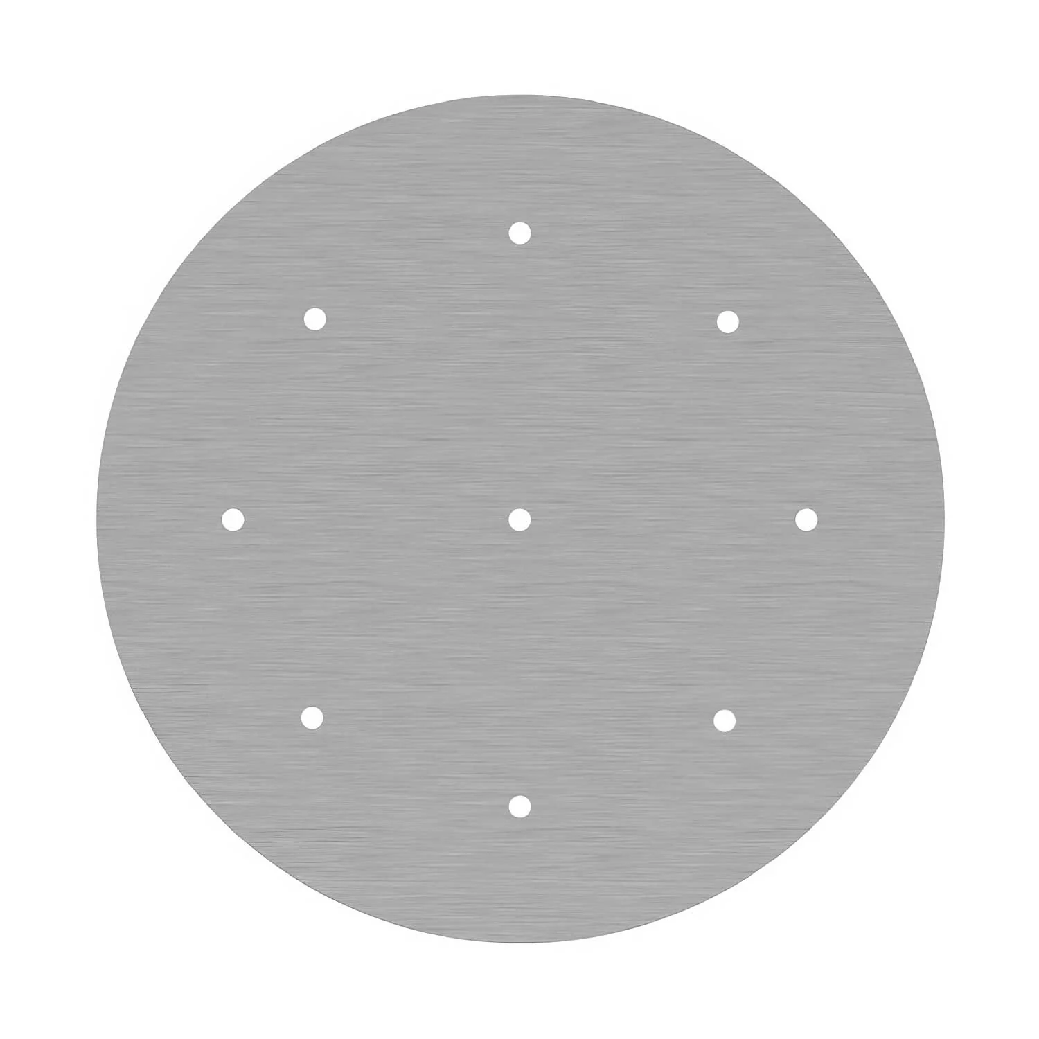 XXL Rose-One round ceiling rose, 400 mm diameter with 9 holes and 4 side holes - Satin-finish Dibond Steel - Image 3