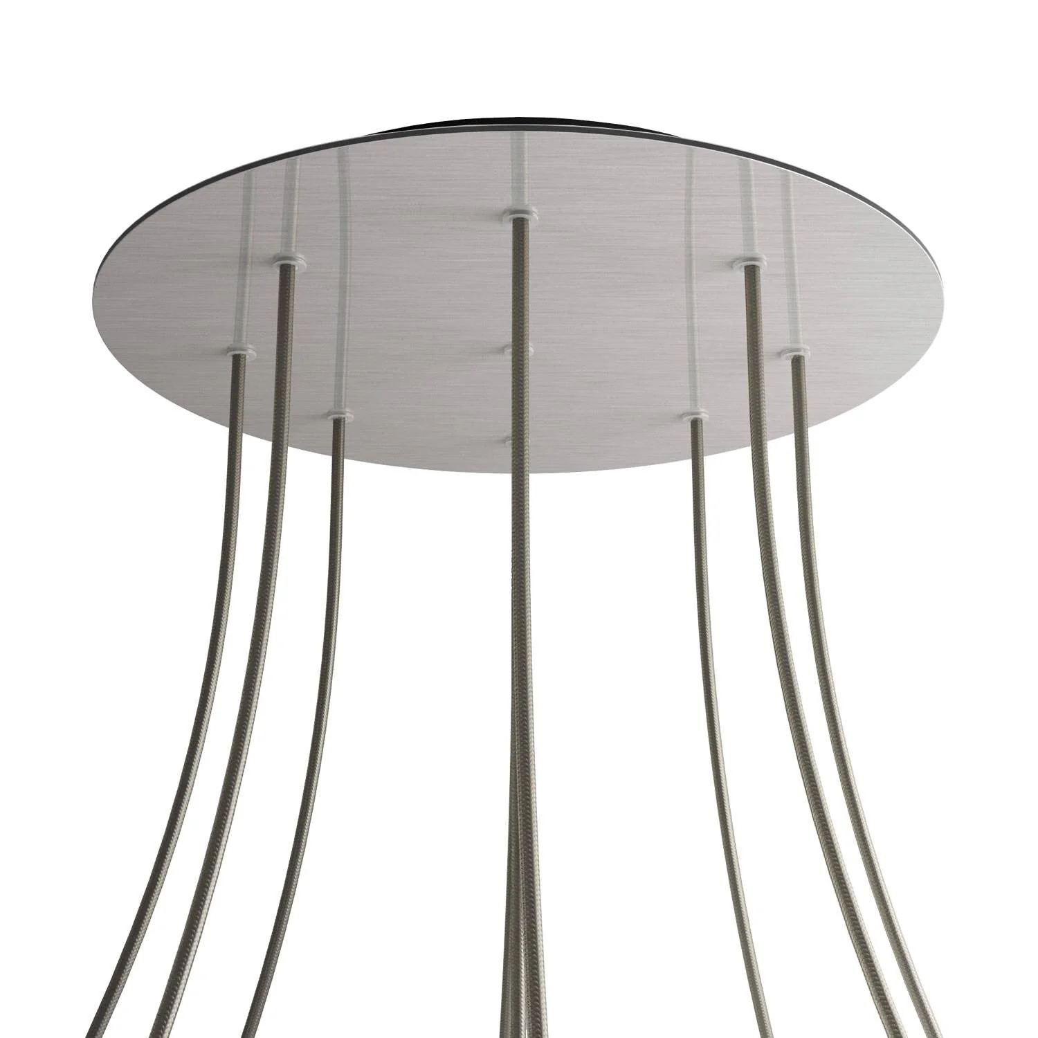 XXL Rose-One round ceiling rose, 400 mm diameter with 9 holes and 4 side holes - Satin-finish Dibond Steel - Image 8